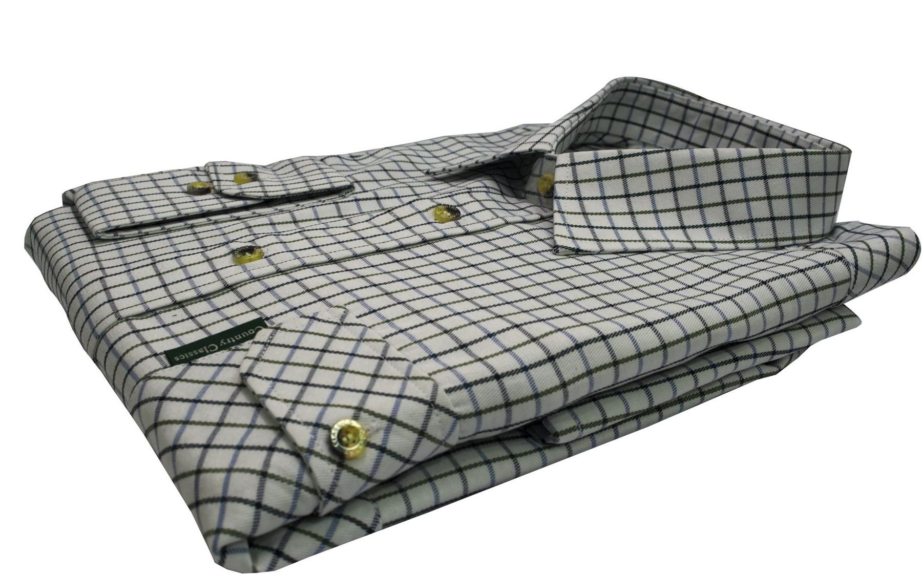 Country Classics New Womens Long Sleeve Check Shirts Tattersall - Size: 18, Colour: Green