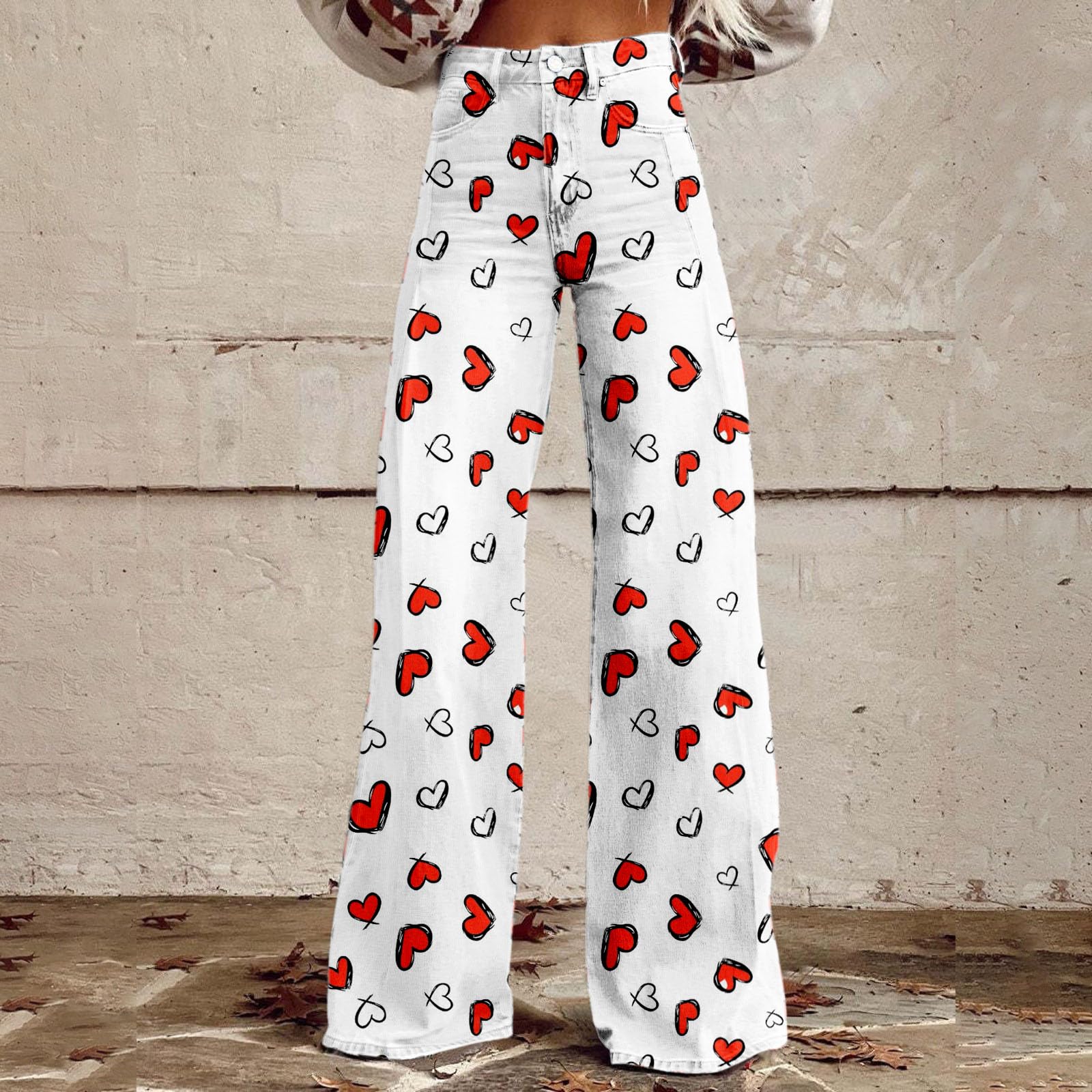Pantaloni da lavoro da donna stile anni '80 piccoli pantaloni casual a gamba larga con tasche