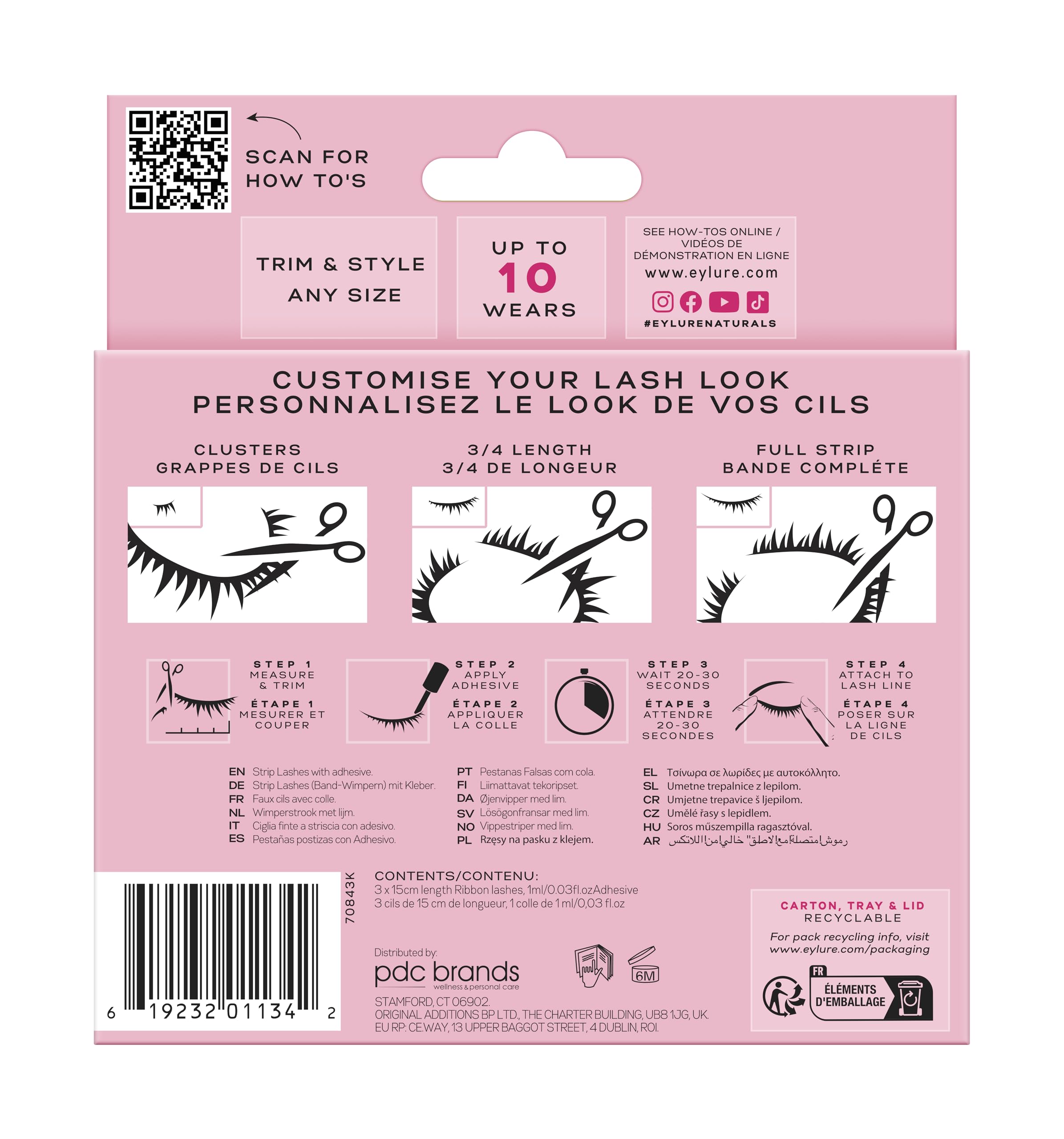 Eylure Ribbon Lashes Kit, Black, 1 pair (Pack of 1) - Image 3