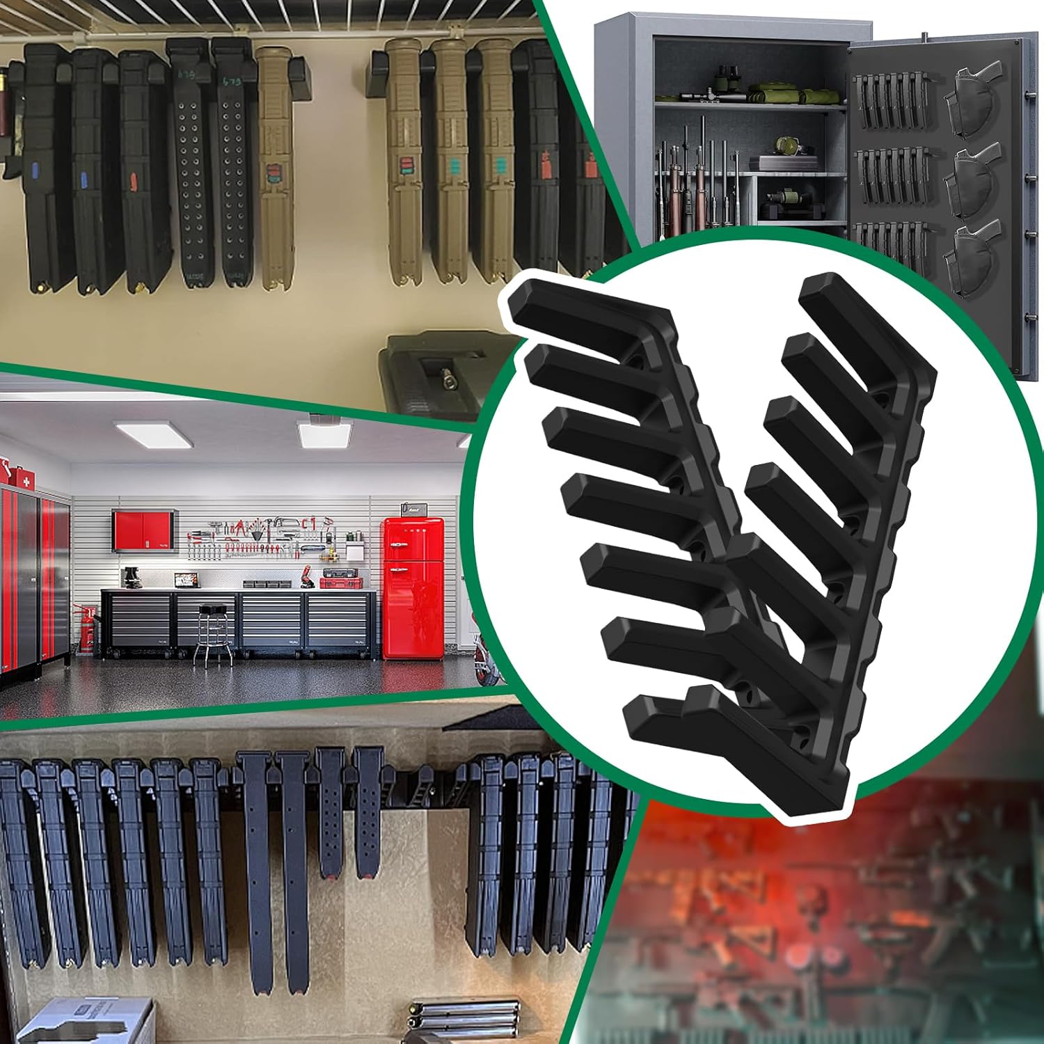 Aoanoko PMAG Rack Wall Mount,Mag Holder|AR Magazine Hodler|Wall Mount Display Mag Storage,Home Magazine Storage Rack,Mag Rack for Gun Safe,Locker,Cabinet,Wall
