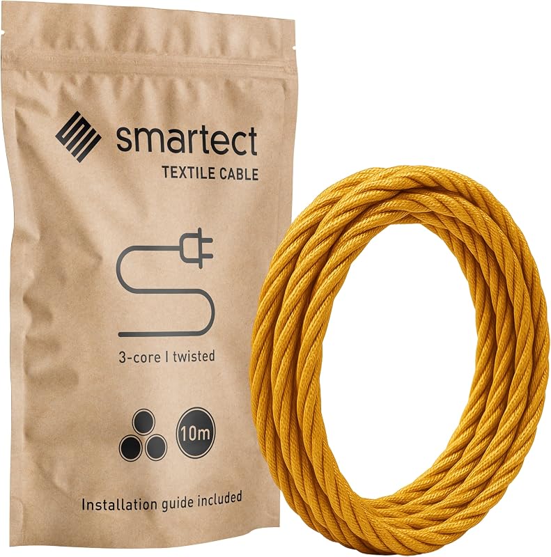 smartect Cavo elettrico tessile 3x0,75 mm² oro 10 m