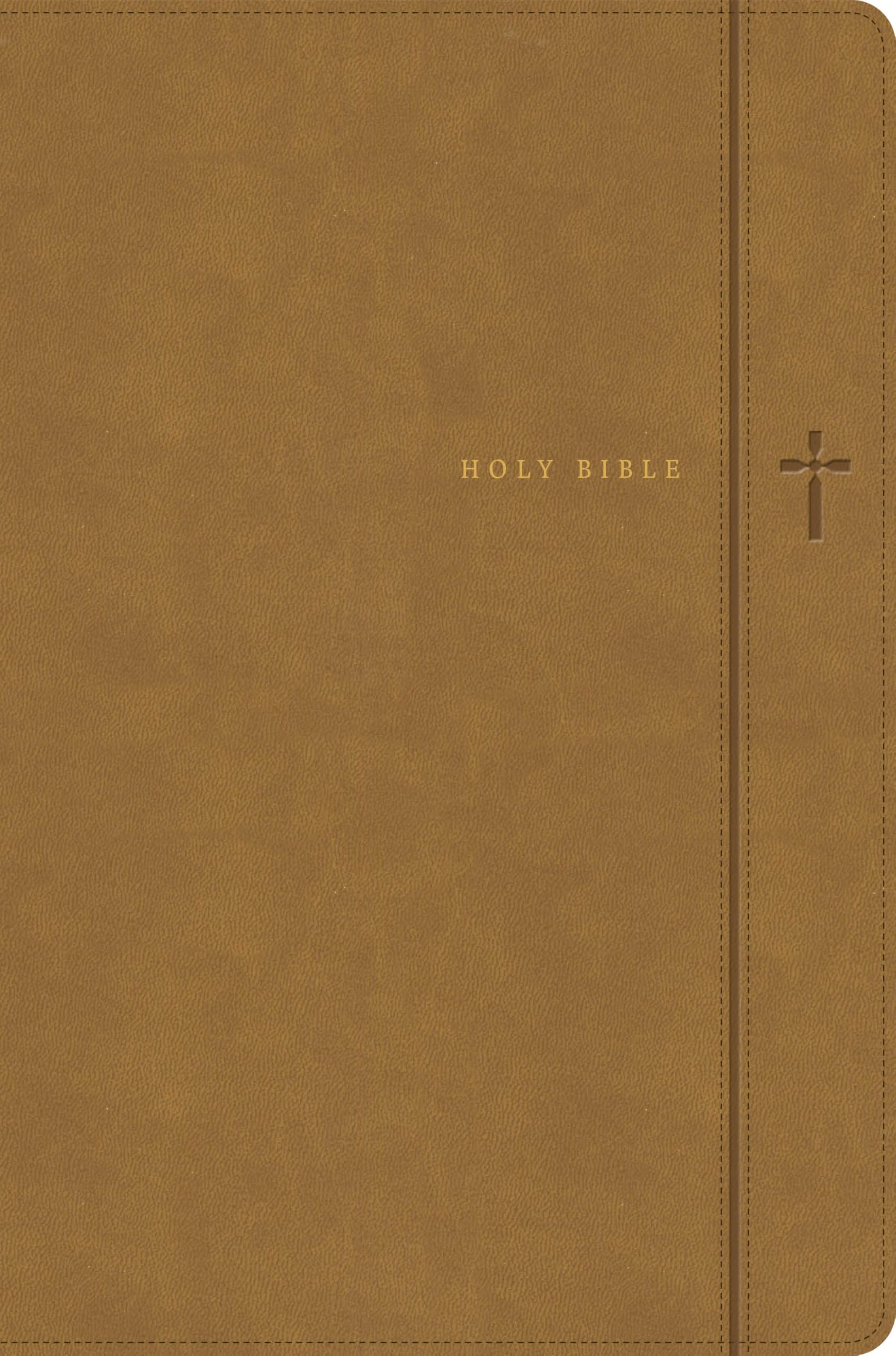 KJV Large Print Thinline Bible, Camel LeatherTouch