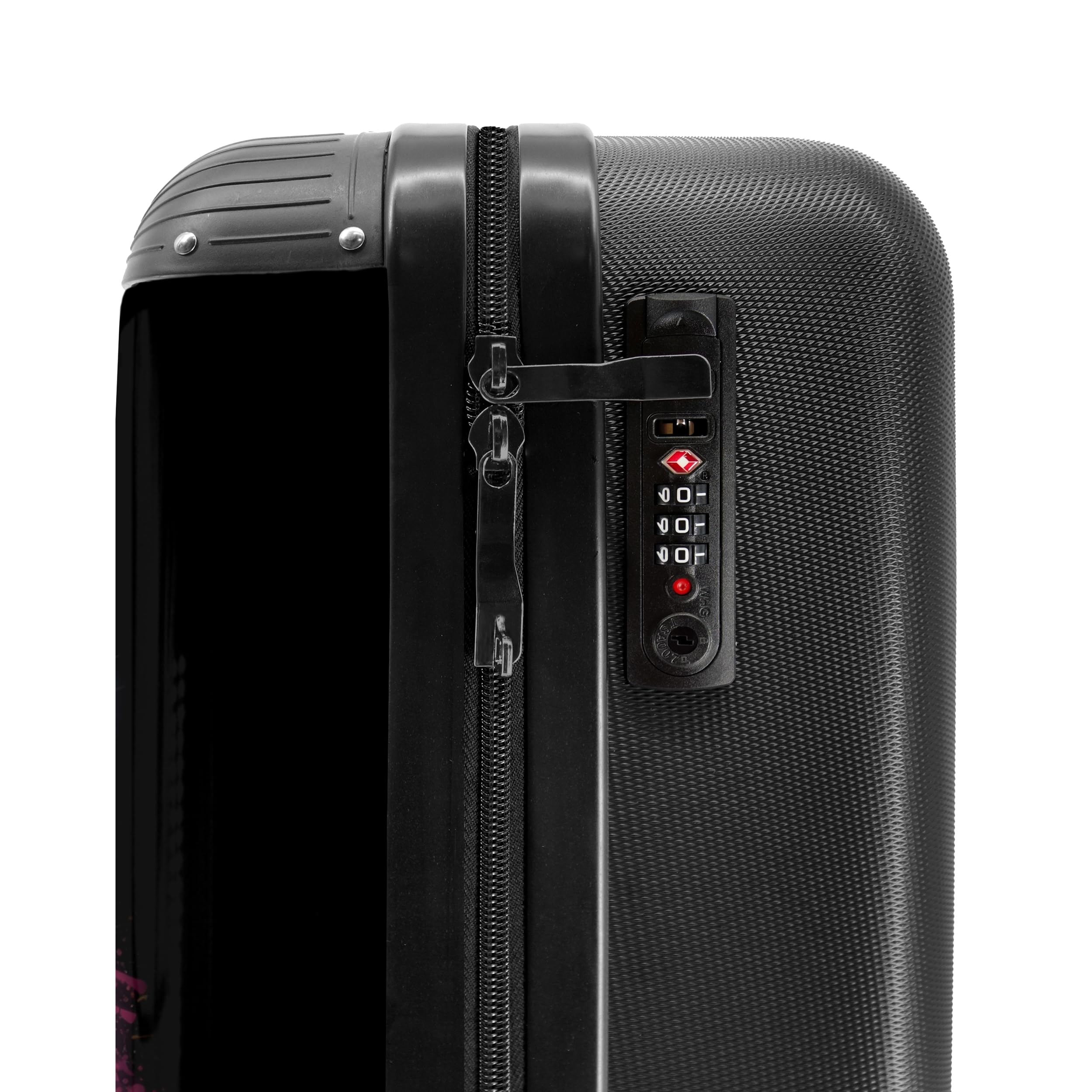 NoBoringSuitcases.com Personalisiertere Rollkoffer, Hartschalen 55x40x20 cm für Flugzeuge - Katze Grau