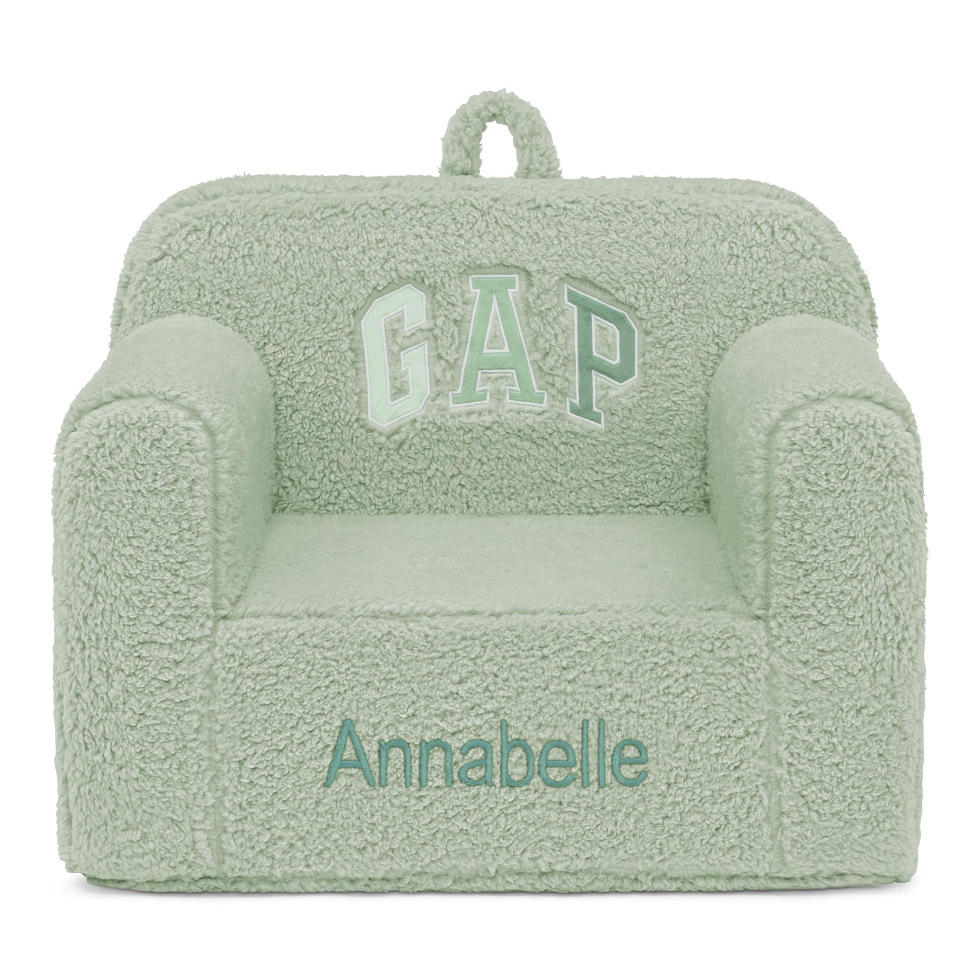 babyGap by Delta Children Personalized Sherpa Chair - Greenguard Gold Certified, Sage