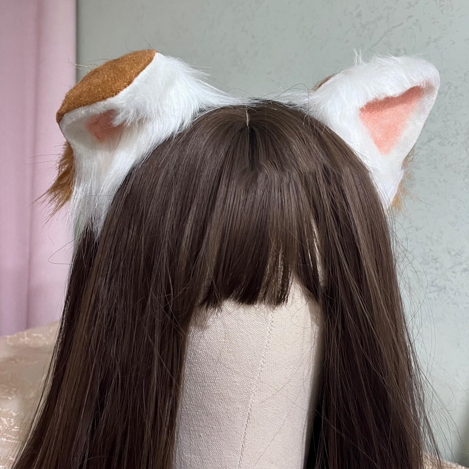 hokojix Unique Dog Furry Ear Headwear Adjustable Headband Headpieces for Anime Fan and Unique Fashion Enthusiasts
