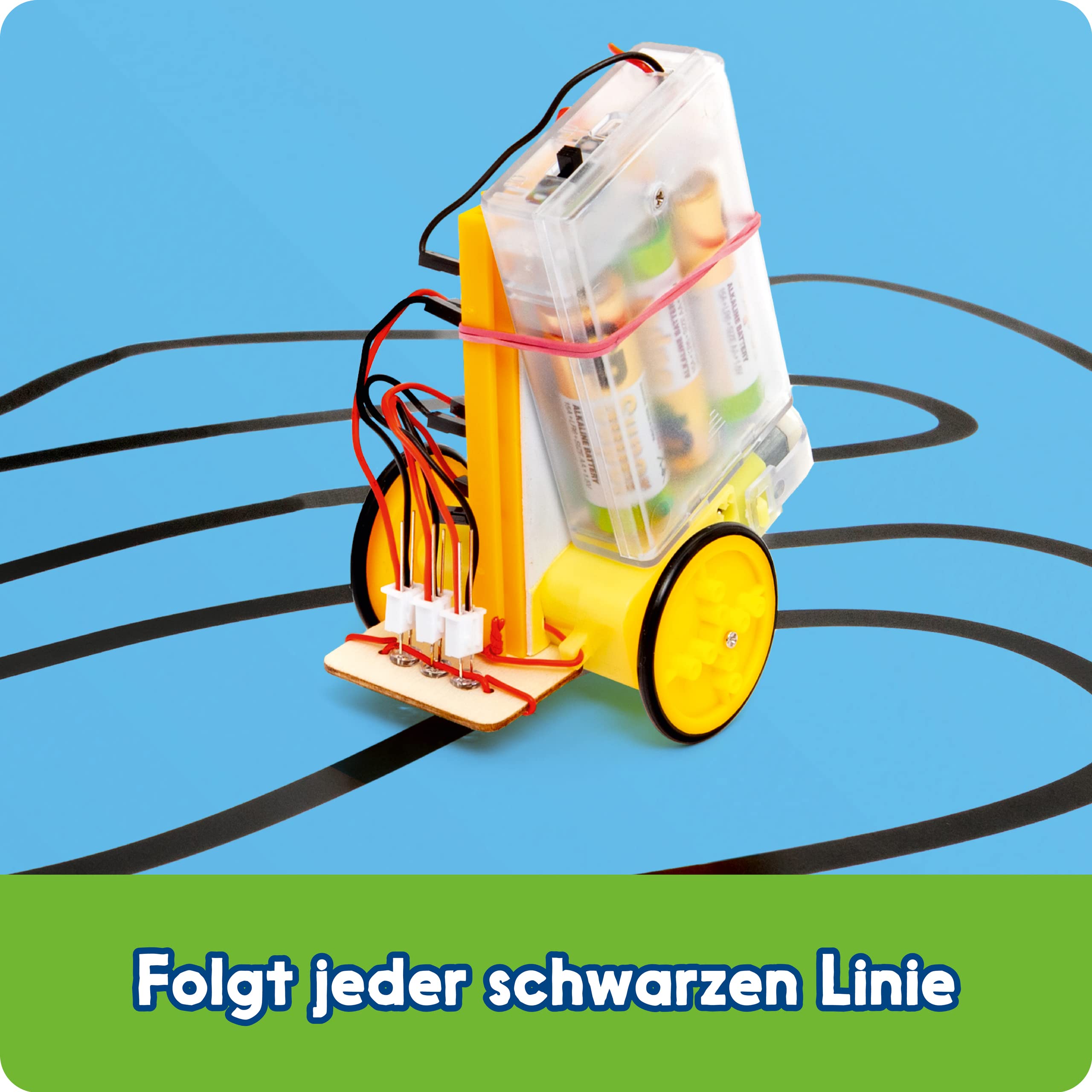 Franzis GEOlino 67158 - Kit da Costruzione Robot con Manuale con Istruzioni Dettagliate (Lingua Italiana Non Garantita), Senza Saldatura, per Bambini dai 10 Anni in su
