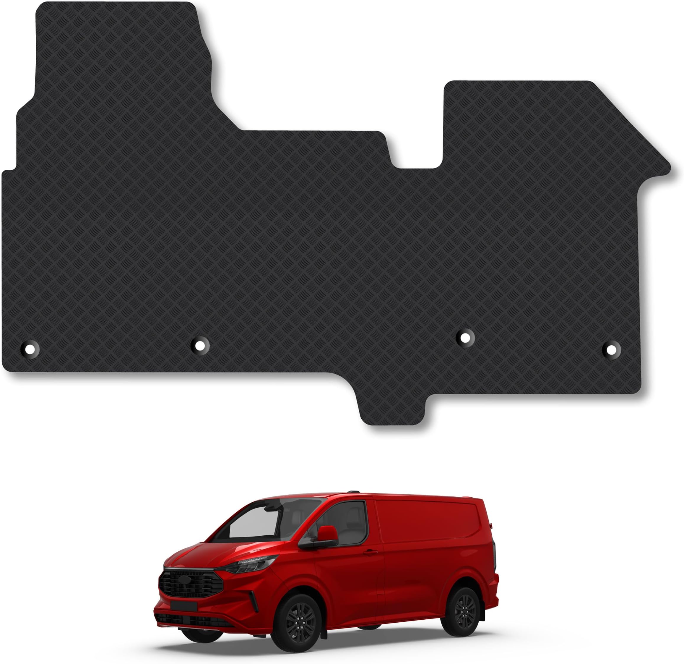 Ford Transit Custom (2023+) [Manual, 3 Front Seats] 3mm Rubber Van Mats
