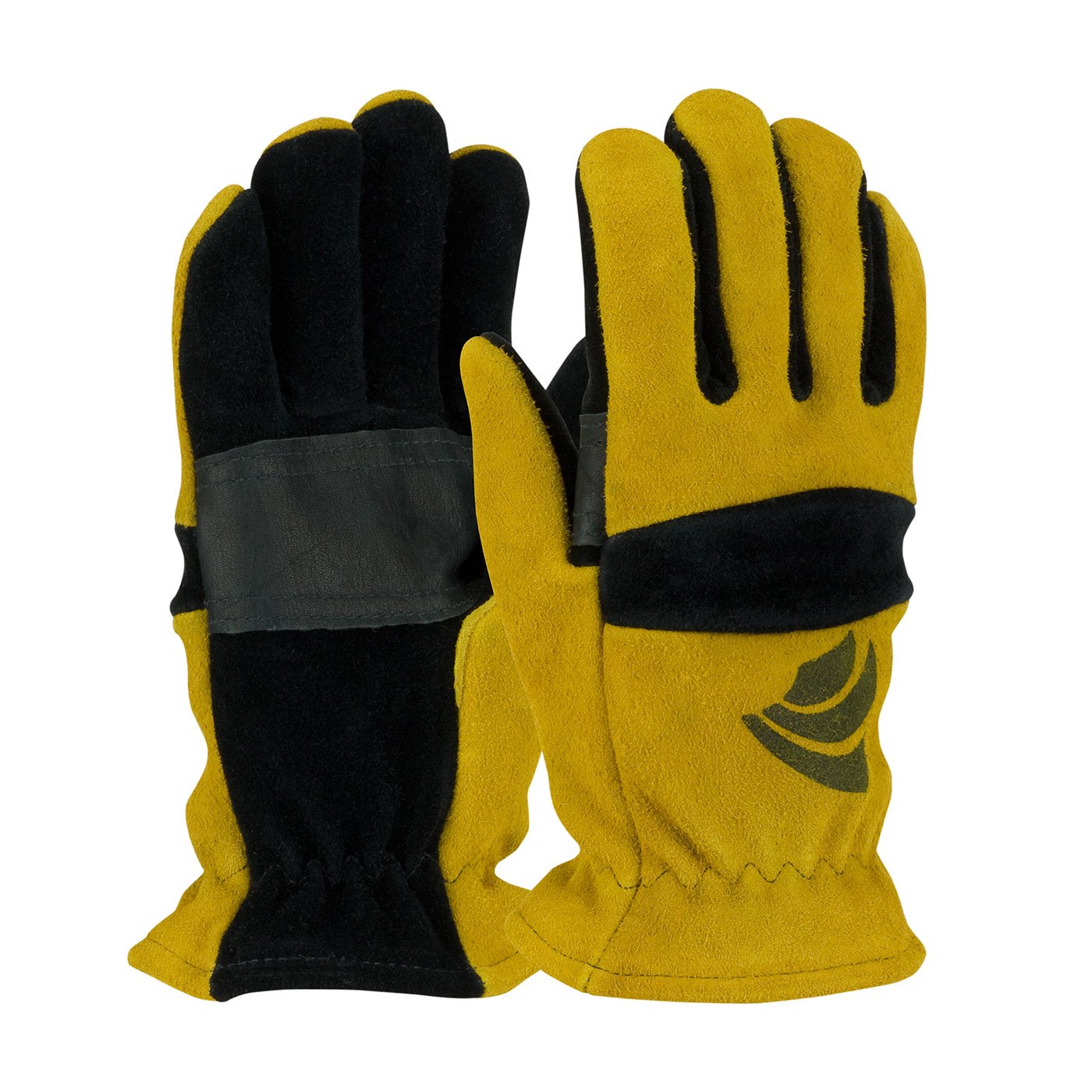 Structural Firefighting Glove with Split Cowhide Leather Palm, Elk Skin Back and Kevlar Stitching 910-P735/S, (12)