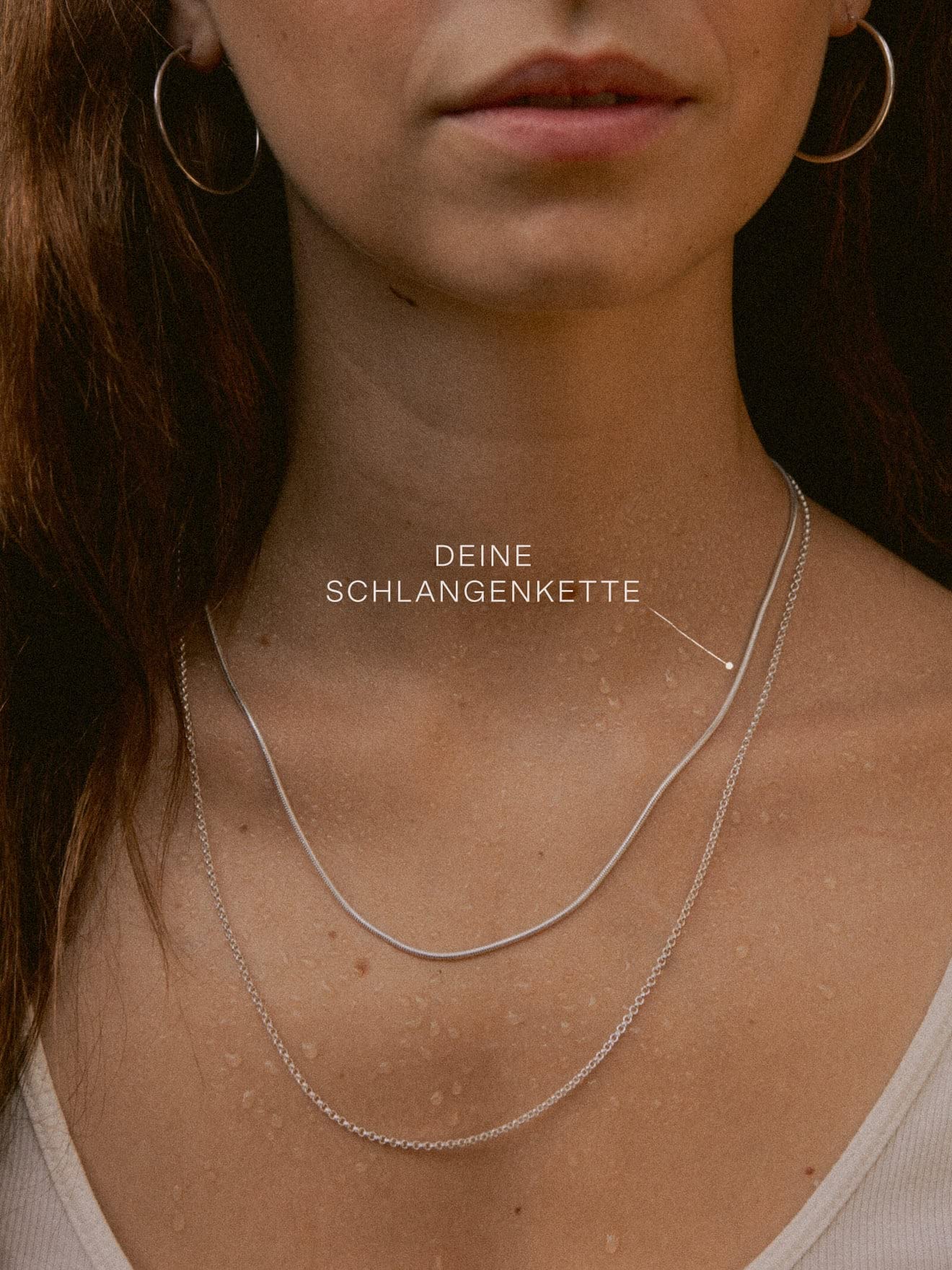modabilé Schlangenkette Damen Halskette 925er Sterling Silber (35cm-90cm 1,6mm breit) Silberkette 925 ohne Anhänger Silberne Kette Frauen Ketten Kurz