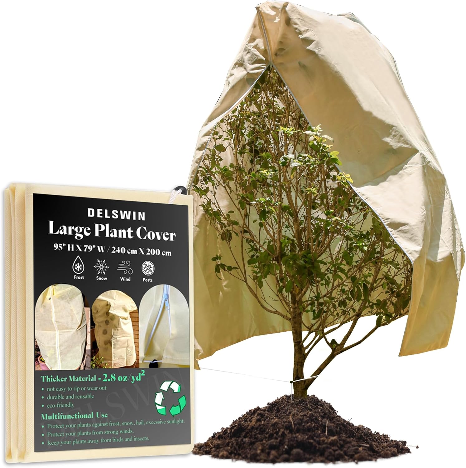 79"x95" Winter Plant Covers Freeze Protection, Extra Large