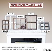 Vista 8 de Ilyapa - Marco de ventana para decoración de pared, diseño rústico de madera