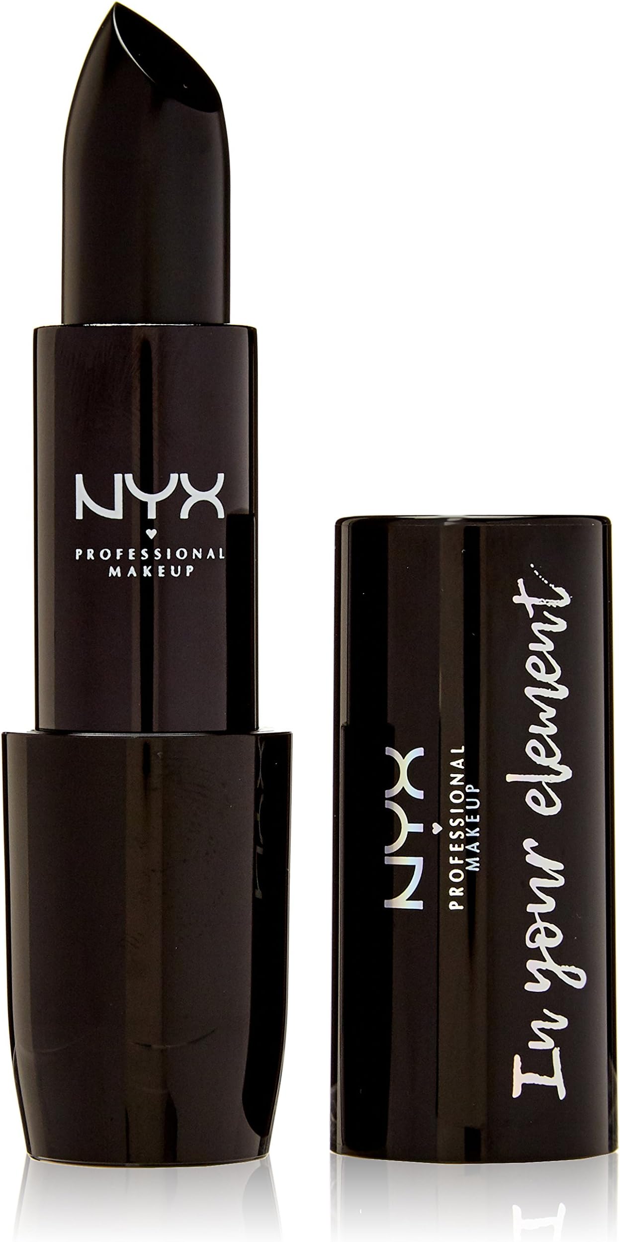 Nyx Professional Makeup In Your Element Lipstick, Fire Glossy Black, 4g
