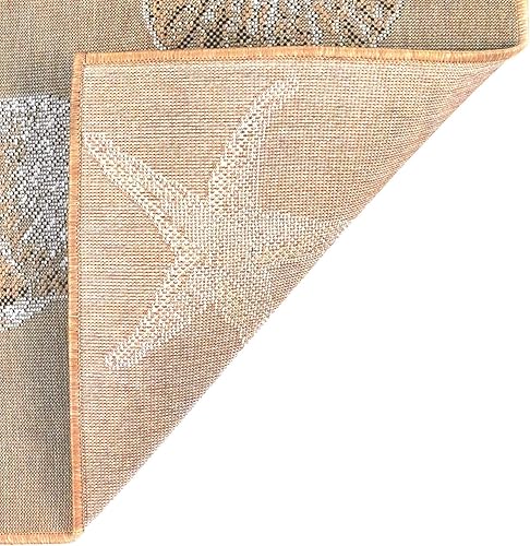 Miniatura 5 de Liora Manne Carmel - Alfombra tejida de perfil bajo y fácil cuidado para interiores y exteriores, color arena, 4 pies 10 pulgadas x 7 pies 6 pulgadas