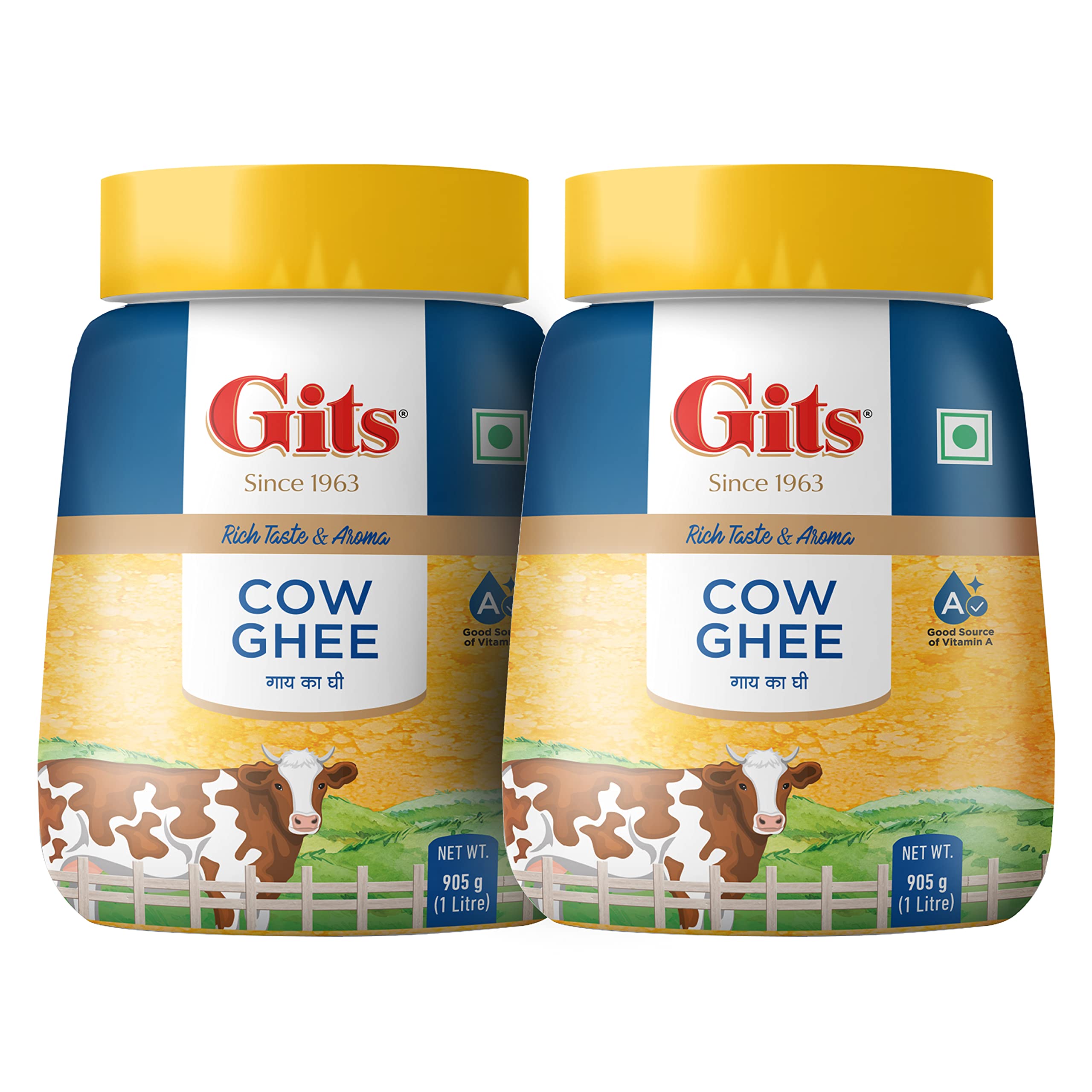 Gits Pure Cow Ghee Jar, Pure Veg, Nutritious and Healthy, 2L (Pack of 2, 1L Each) (B07VWX9LPD) Amazon Price History, Amazon Price Tracker