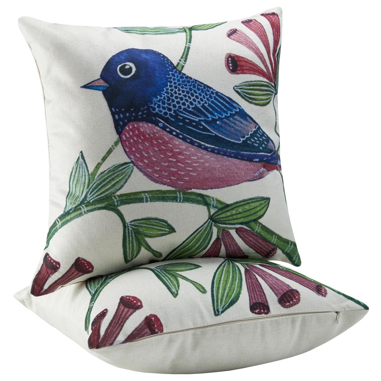 Rsyuanyi Outdoor Throw Pillows Waterproof Set of 2 Patio Pillows 18×18 Inch Decorative Pillows for Bed, Couch, Sofa and Patio Furniture