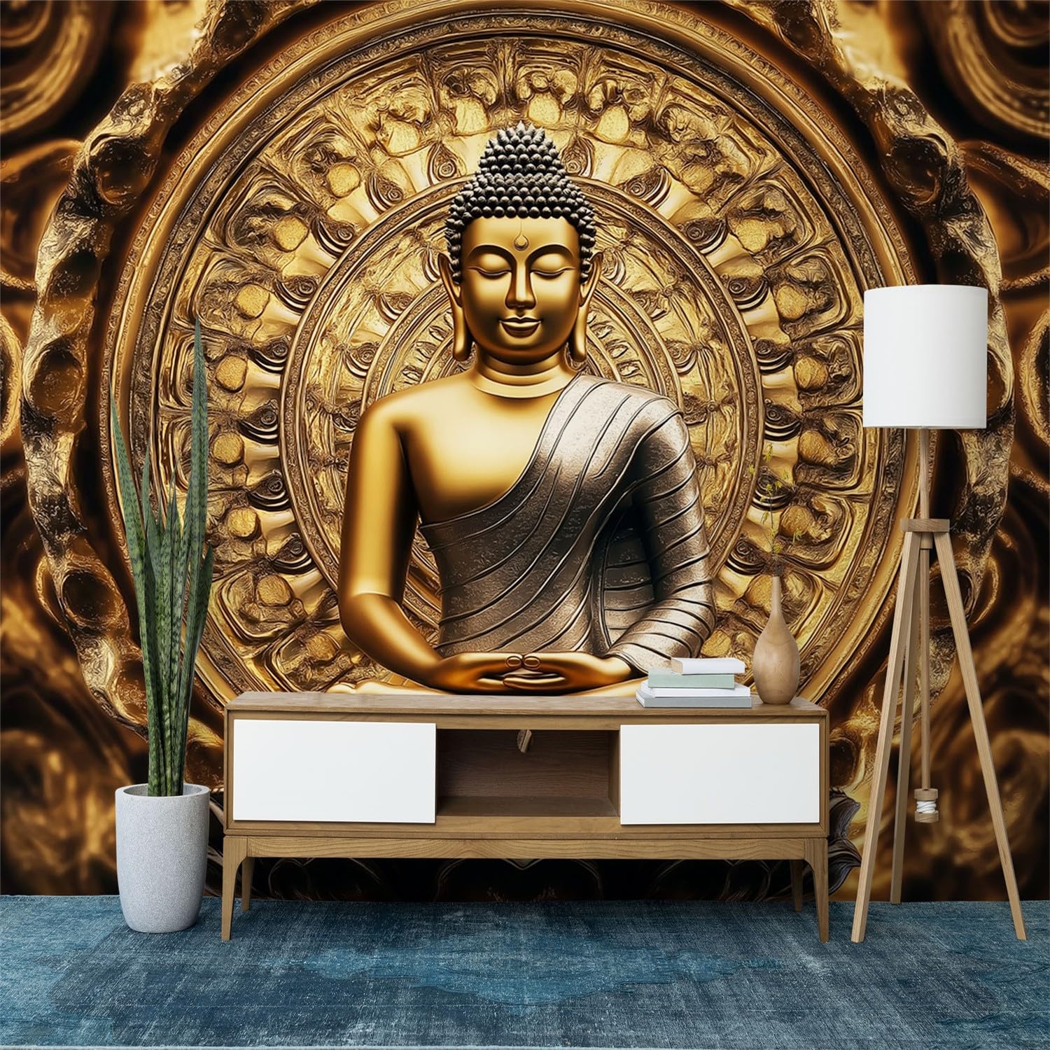 Carta da Parati Arte Della Meditazione Murales Fotografici 300L x 210A cm, Carta da Parati Surrealismo Fotografia Meditazione per Soggiorno Cameretta dei Bambini - Murale Panorama Effetto 3D