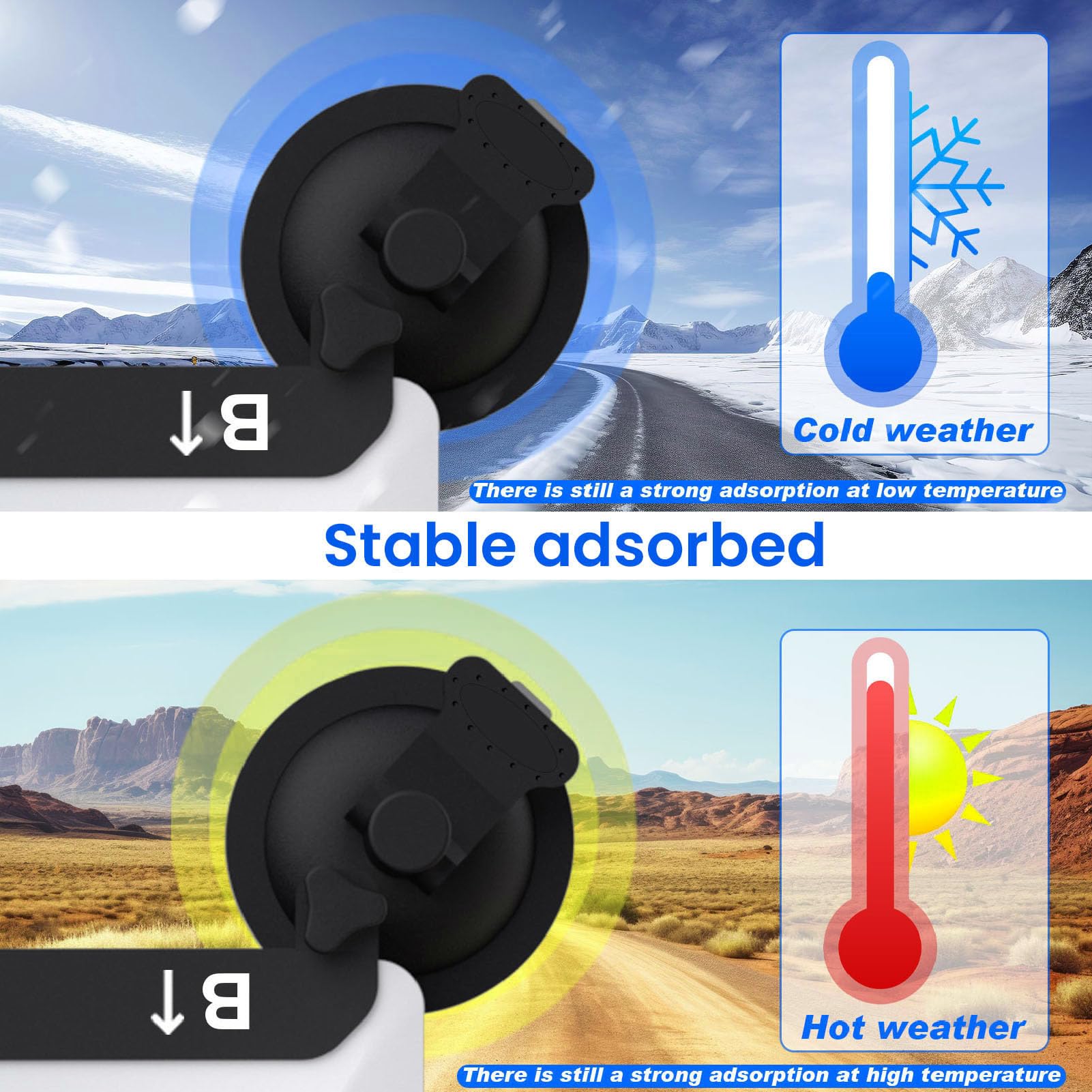 Mini Sunroof, Satellite Suction Cup Mount, Car Window Mount, Strong Suction Design, for Cars, RVs, and Trucks