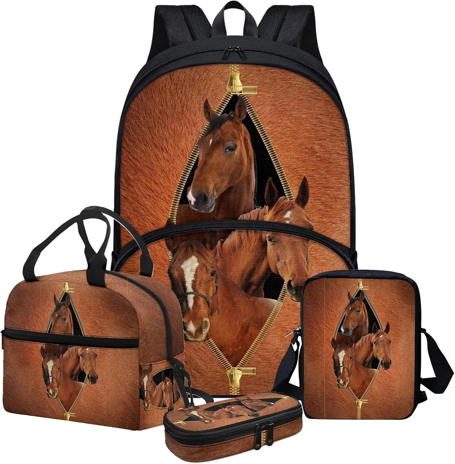 Cartable A Roulette Fille Sac U00e0 Dos D'u00e9cole De Cheval Et