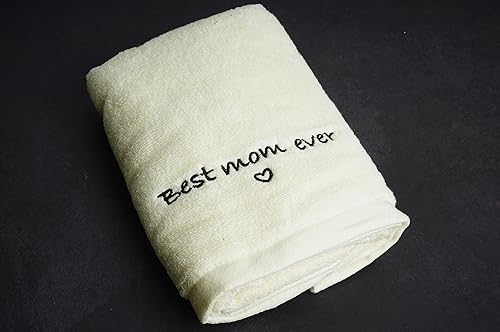 Miniatura 2 de Toallas de baño divertidas para mamá, toalla bordada personalizada, algodón puro, absorbente de secado rápido, toallas para la cara, Navidad, día de