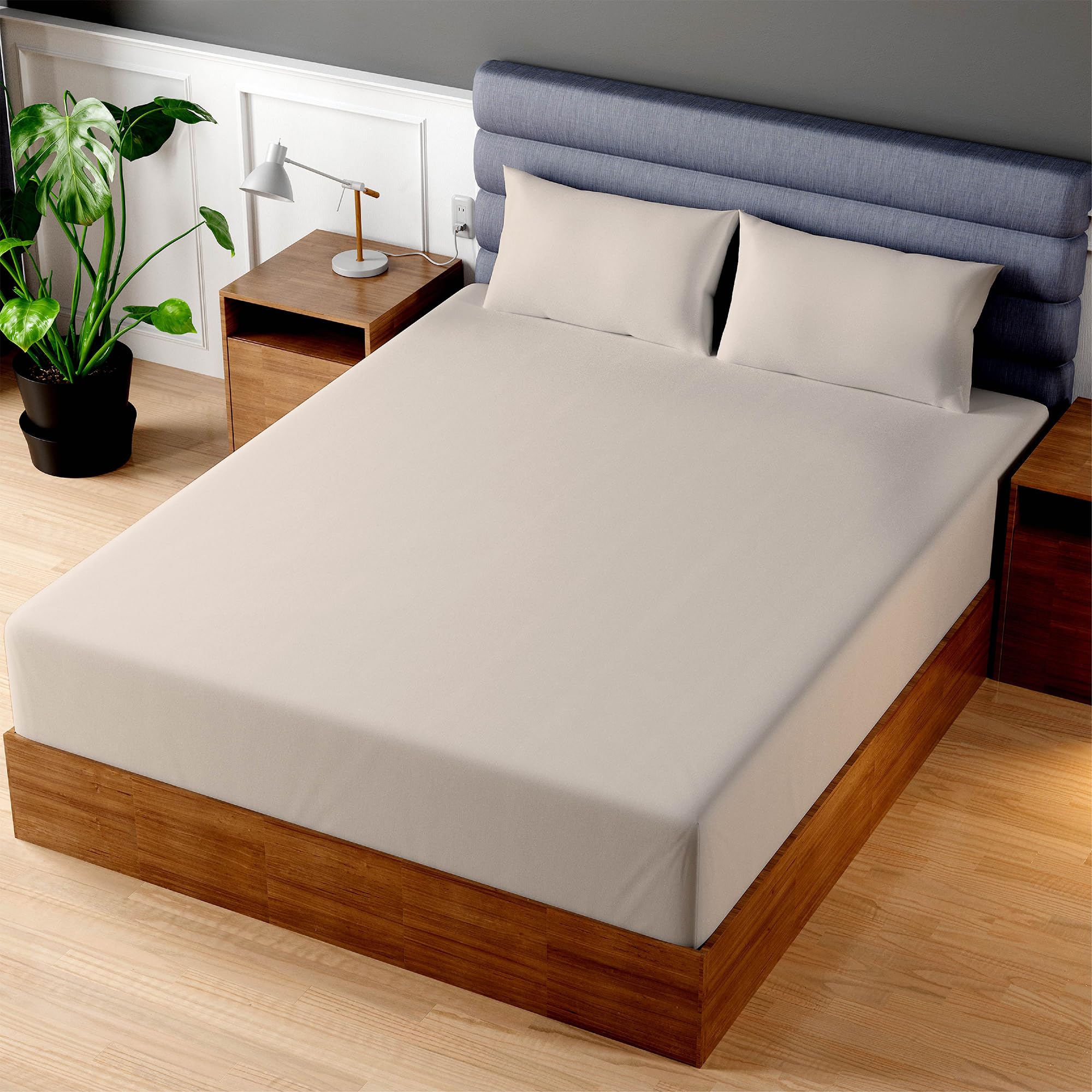 Superity Luxurious Hotel Quality Full XL Fitted Sheet 100% Cotton Ultra Soft, Skin-Friendly & Hypoallergenic Deep Pocket Fits 16 Mattress Easy Care & Snug Fit (Full XL Size -54 x 80) โ image 1