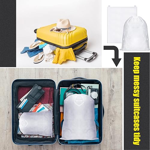 Miniatura 6 de 40 bolsas de almacenamiento con cordón a prueba de polvo, bolsa de almacenamiento transpirable de tela no tejida, bolsas de polvo para bolsos, bolsa