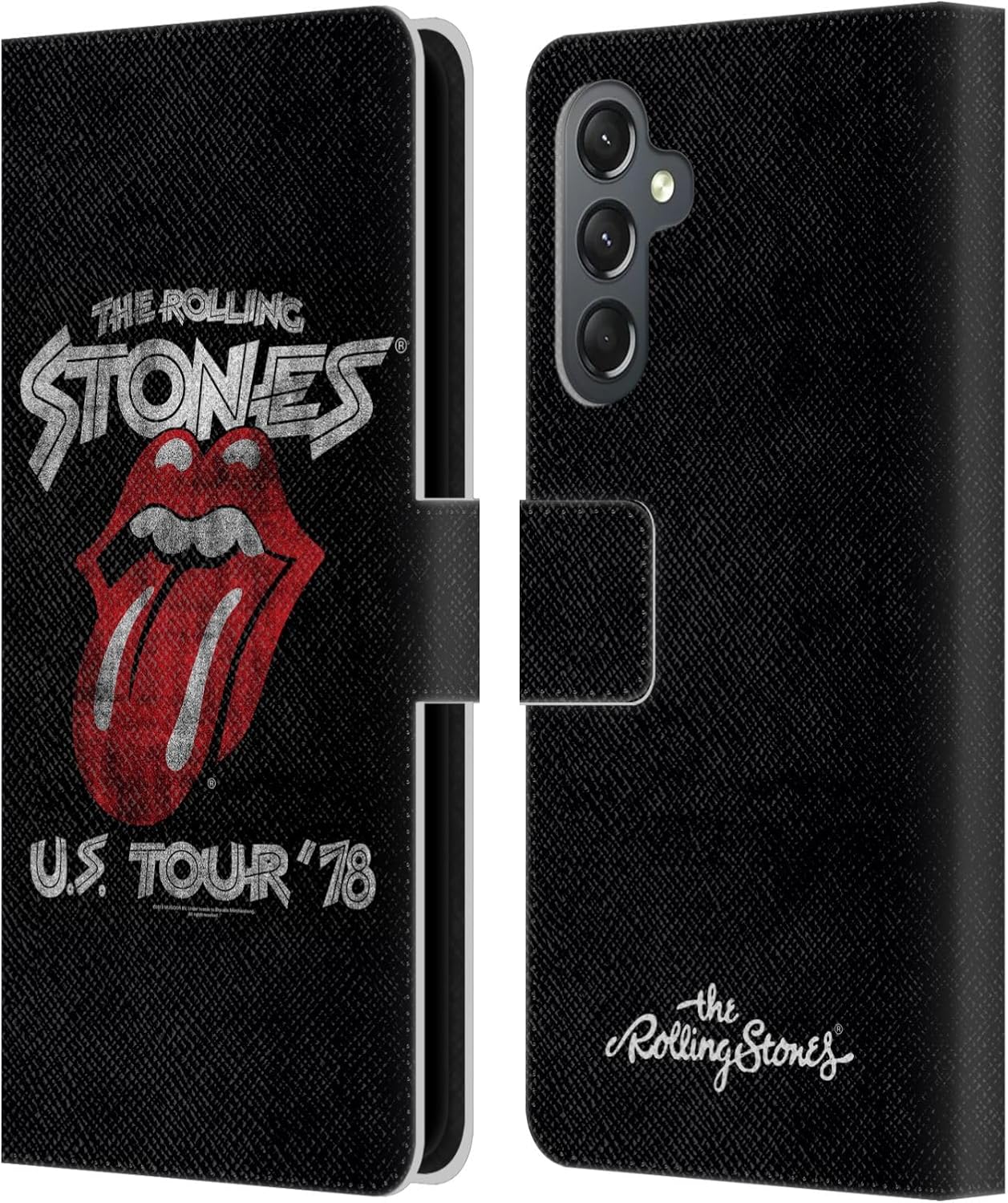 Head Case Designs Officially Licensed The Rolling Stones Us Tour 78 Key Art Leather Wallet Case Compatible with Samsung Galaxy A25 5G
