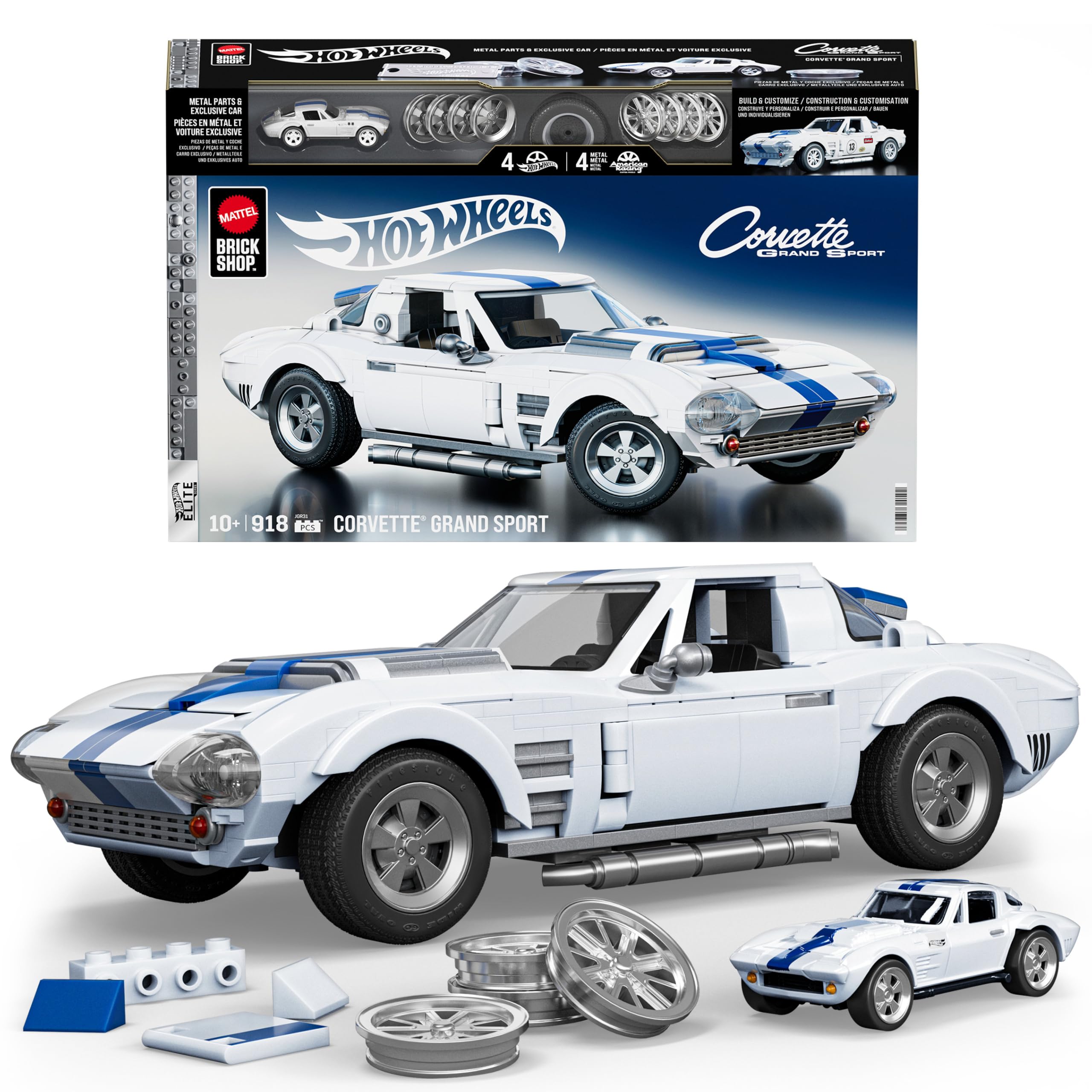 Hot Wheels Cargo Builders 4台セット Amazon.com: Mattel Brick Shop Hot Wheels Elite Series Building Set