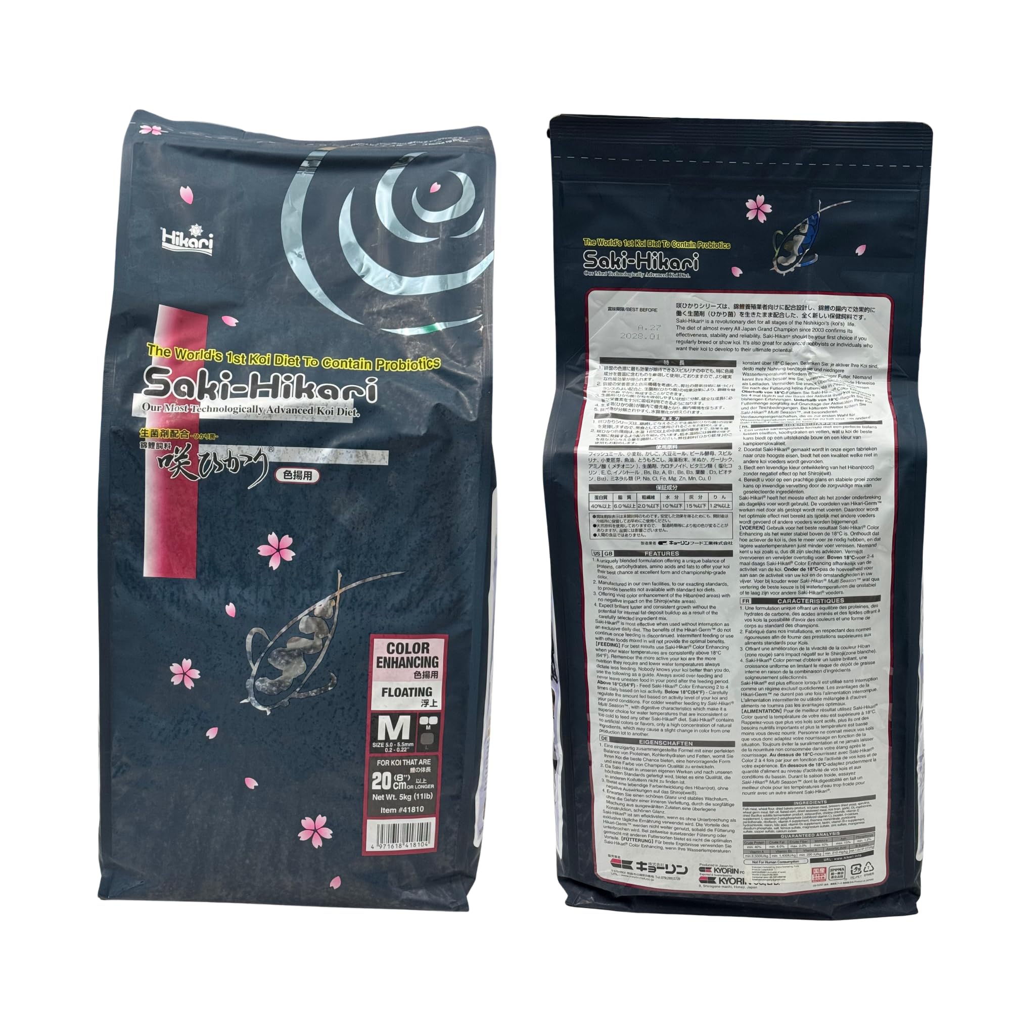 Saki-Hikari Color Enhancing Koi Food – Japanese Probiotic Diet for