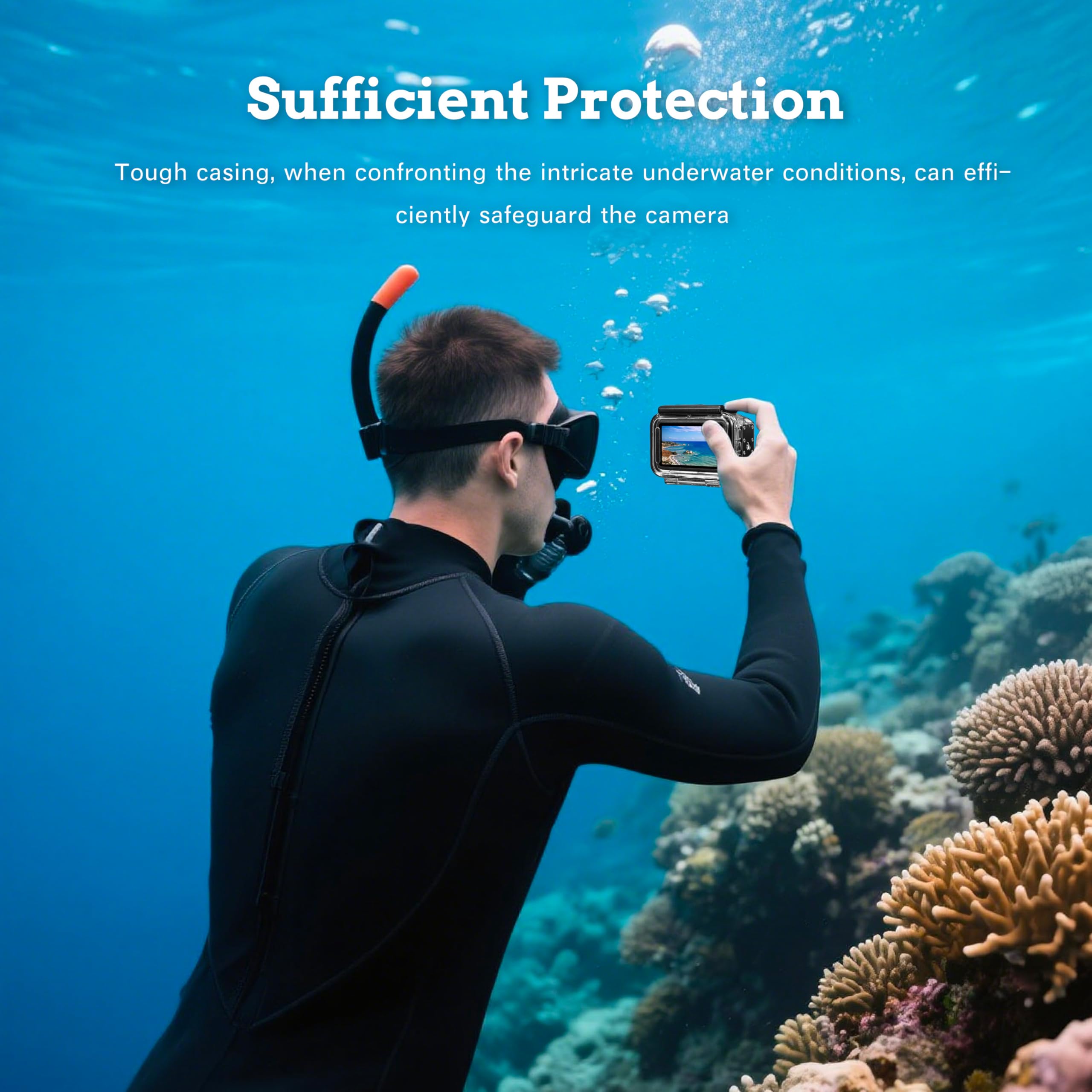 Magnetyczna wodoszczelna obudowa do kamery DJI Osmo Action 5 Pro Action 4/3, obudowa podwodna, obsługuje nurkowanie na głębokości 60 m i snorkelingu