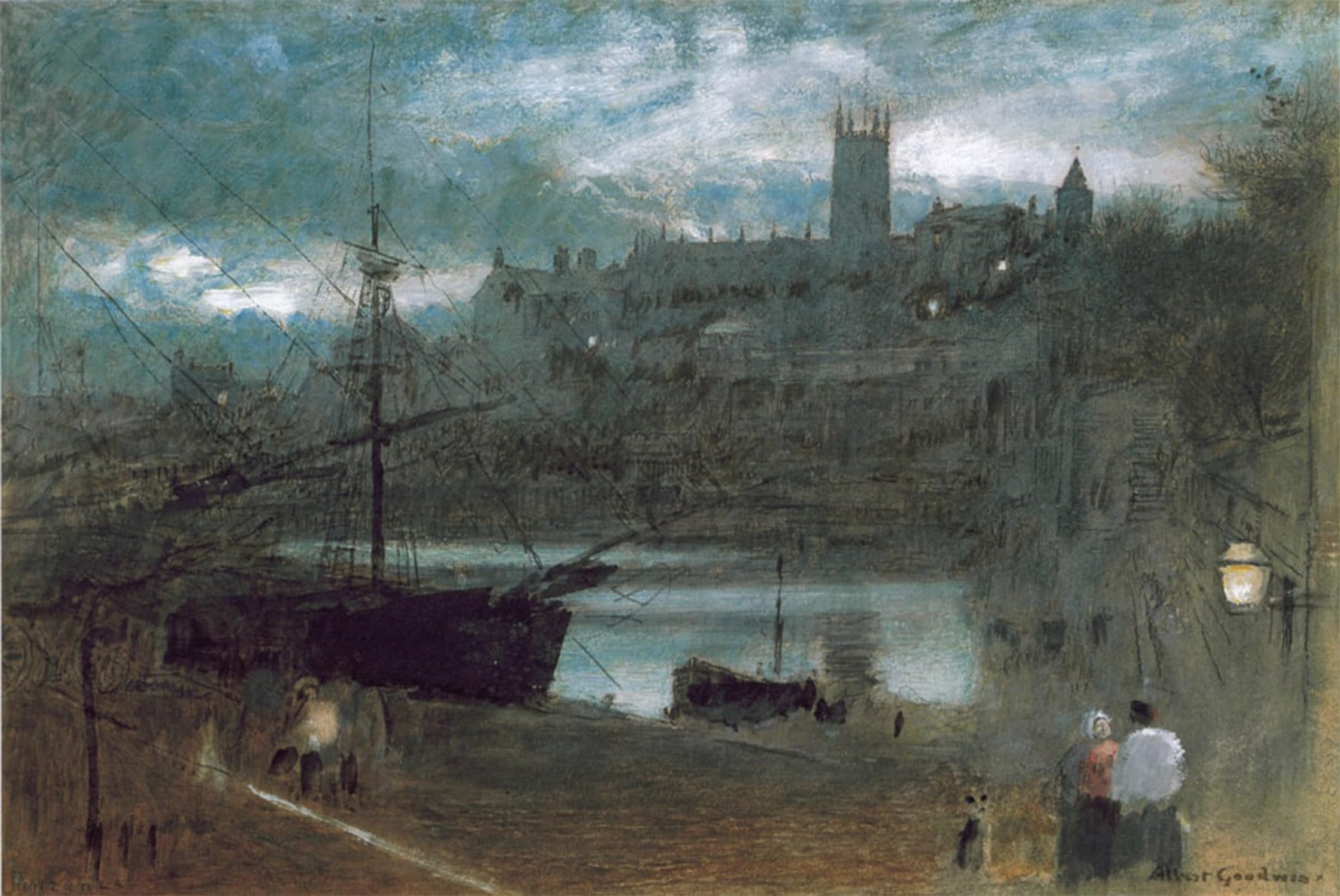 SERENDIPITP Retro Picture Poster Wall Art Pictures Painting Penzance Albert Goodwin Wall Art Canvas Print for Wall Decor 60x90cm