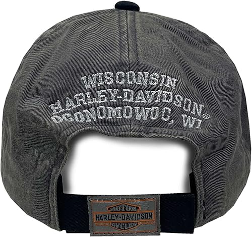 Vista 2 de Harley-Davidson, Nostalgic Bar & Shield - Gorra de béisbol negra para hombres, BC31380