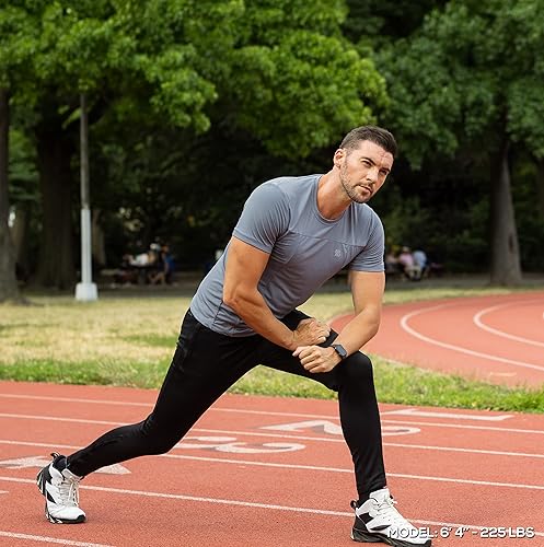 Miniatura 4 de SAAKA Camisa atlética para hombre. Ajuste de forma. Camisa gruesa para gimnasio, correr y entrenar