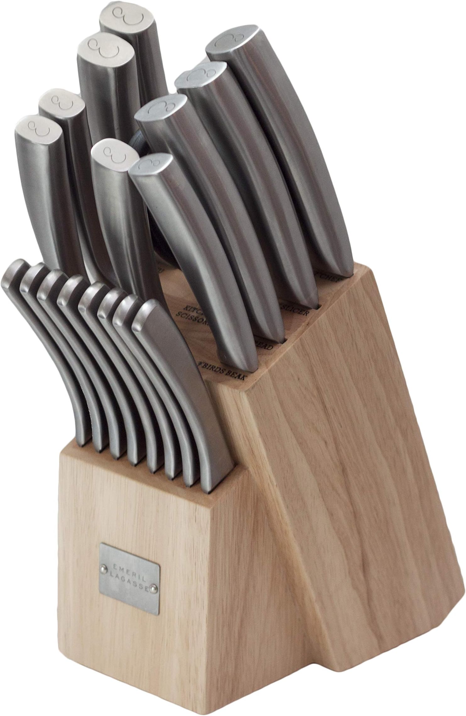Emeril 19-Piece Hollow Handle & Forged Steel 19-Piece Knife Set