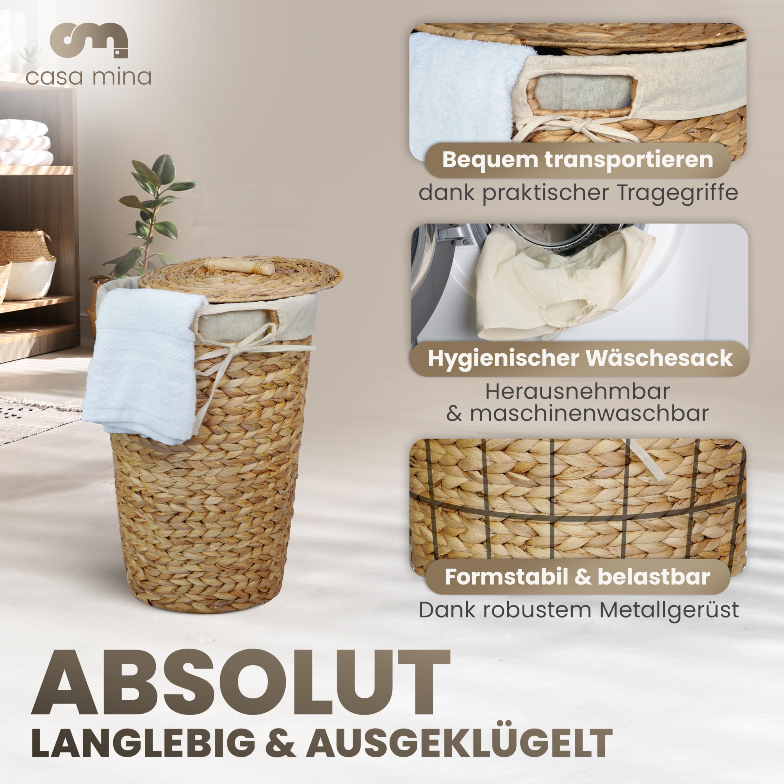 Rotan wasmand op wielen - praktisch en authenticiteit in één