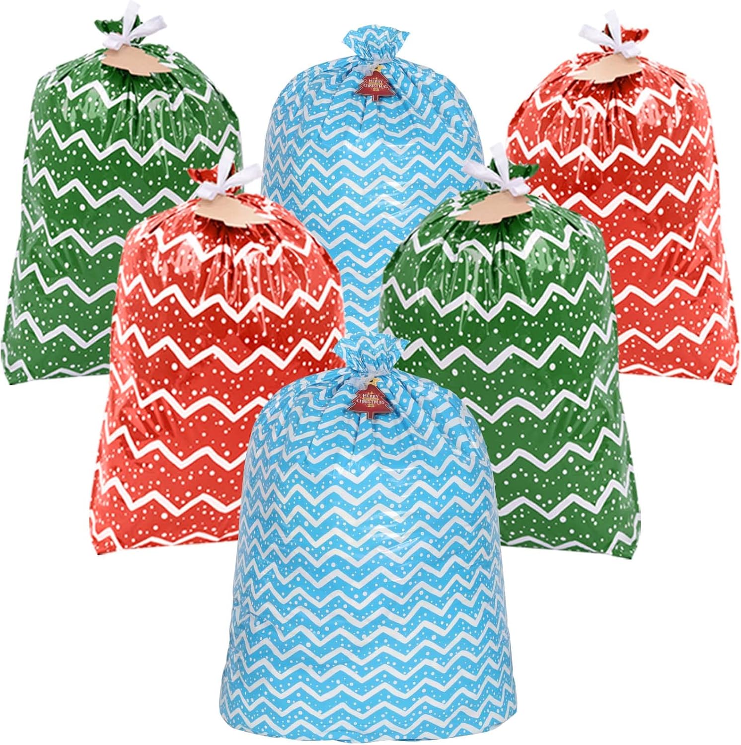 Large Christmas Gift Bags, Set of 6 44"x36" Jumbo Christmas