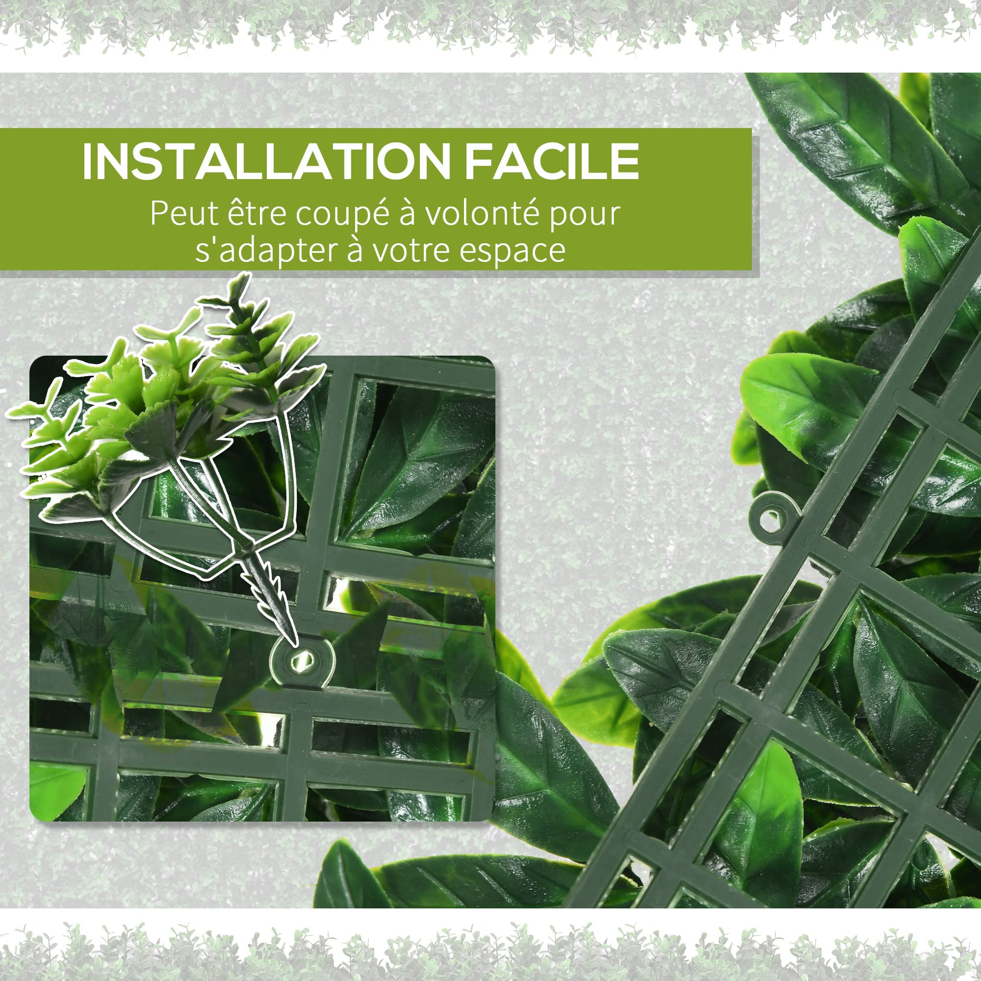 Brise-vue En Lierre Artificiel Avec Fleurs - 3 M X 1 M - Résistant Aux UV - Pour Terrasse, Jardin, Intimité - Sans Perçage - 8