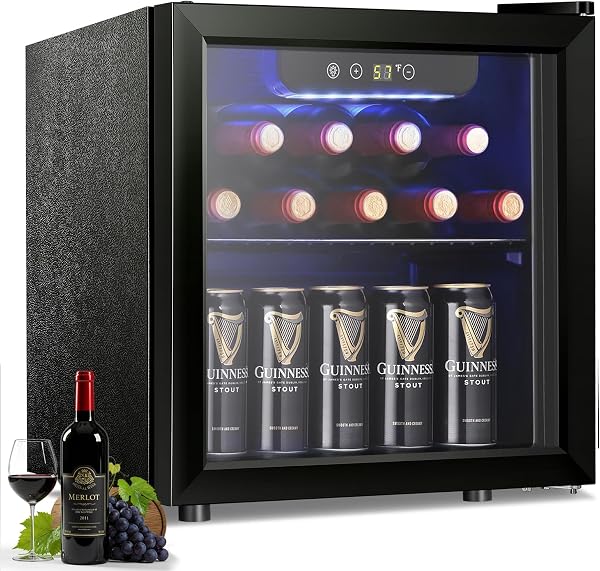 Antarctic Star 12 Bottle Wine Cooler with Clear Front Glass Door
