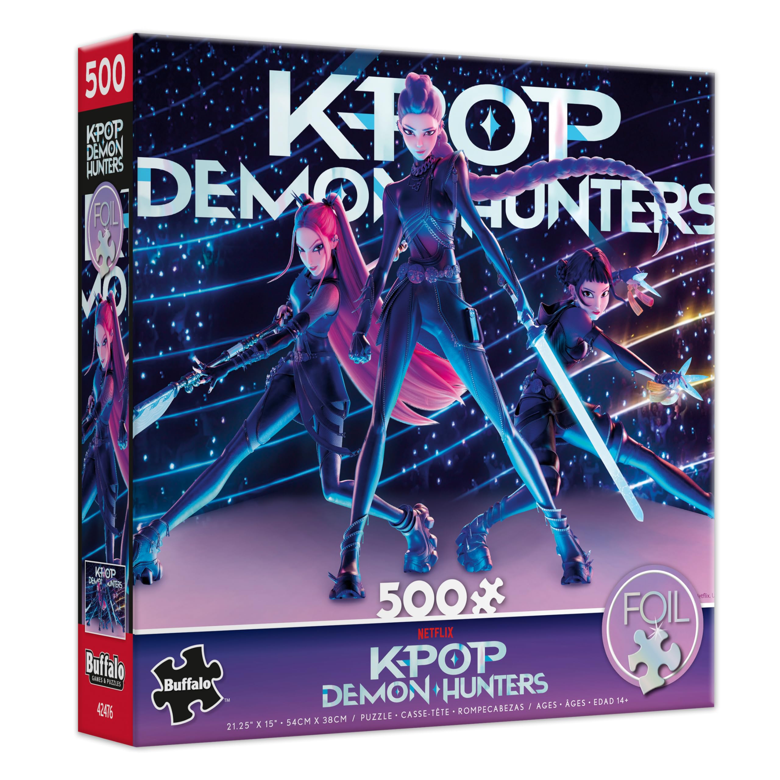 Amazon.com: Buffalo Games – HUNTR/X - 500 Piece Kpop Demon Hunters