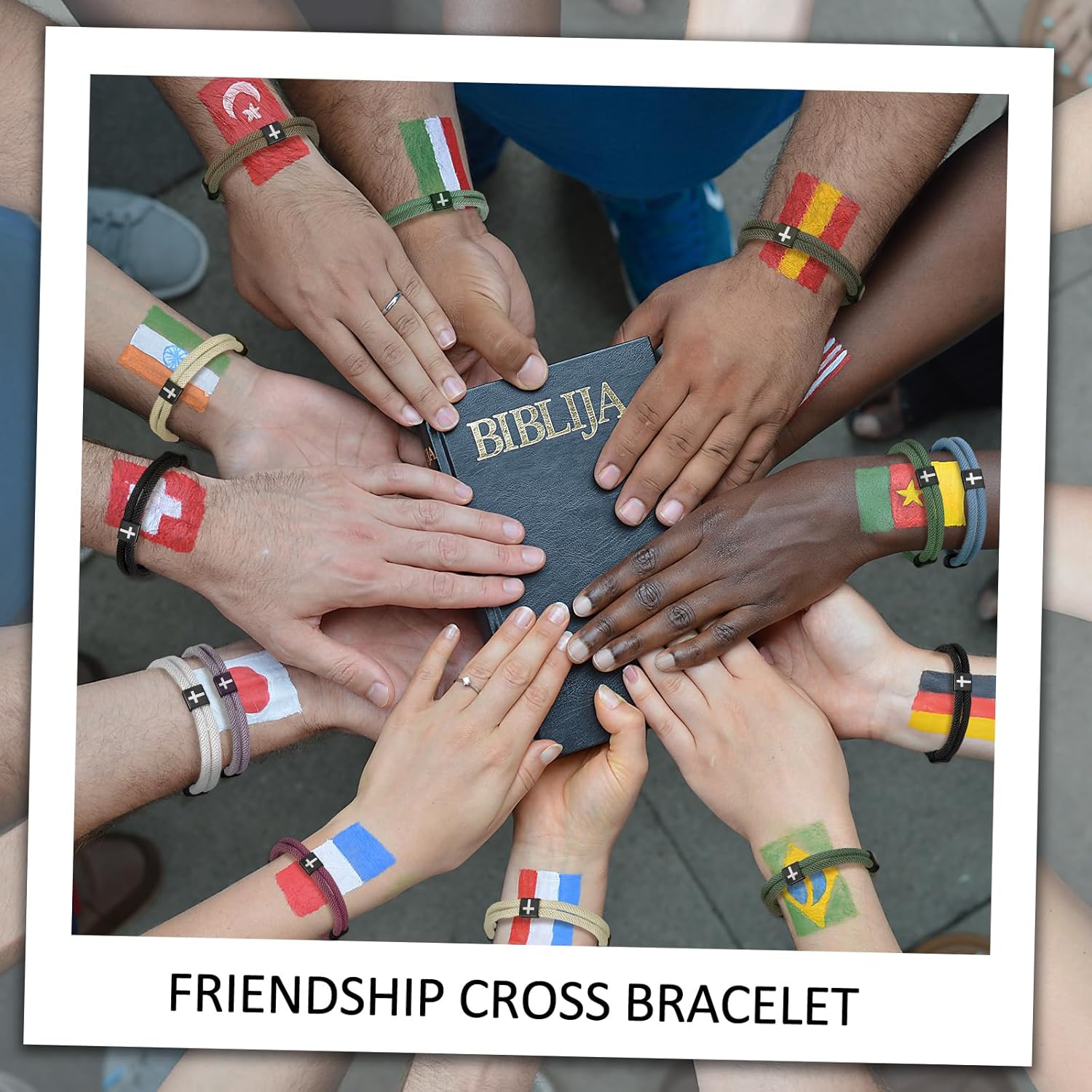 Tondiamo 24 Pcs Braided Cross Bracelet Gifts for Men Women Christian Adjustable Rope Jesus Bracelets with Metal Knot Baptism - Image 6