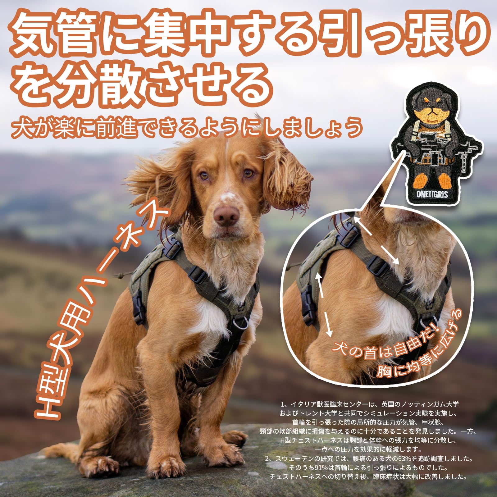 ●One Tigris犬ホイストハーネス 1000Dメッシュナイロン Amazon | OneTigris 犬 ハーネス 超軽量 タクティカルハーネス