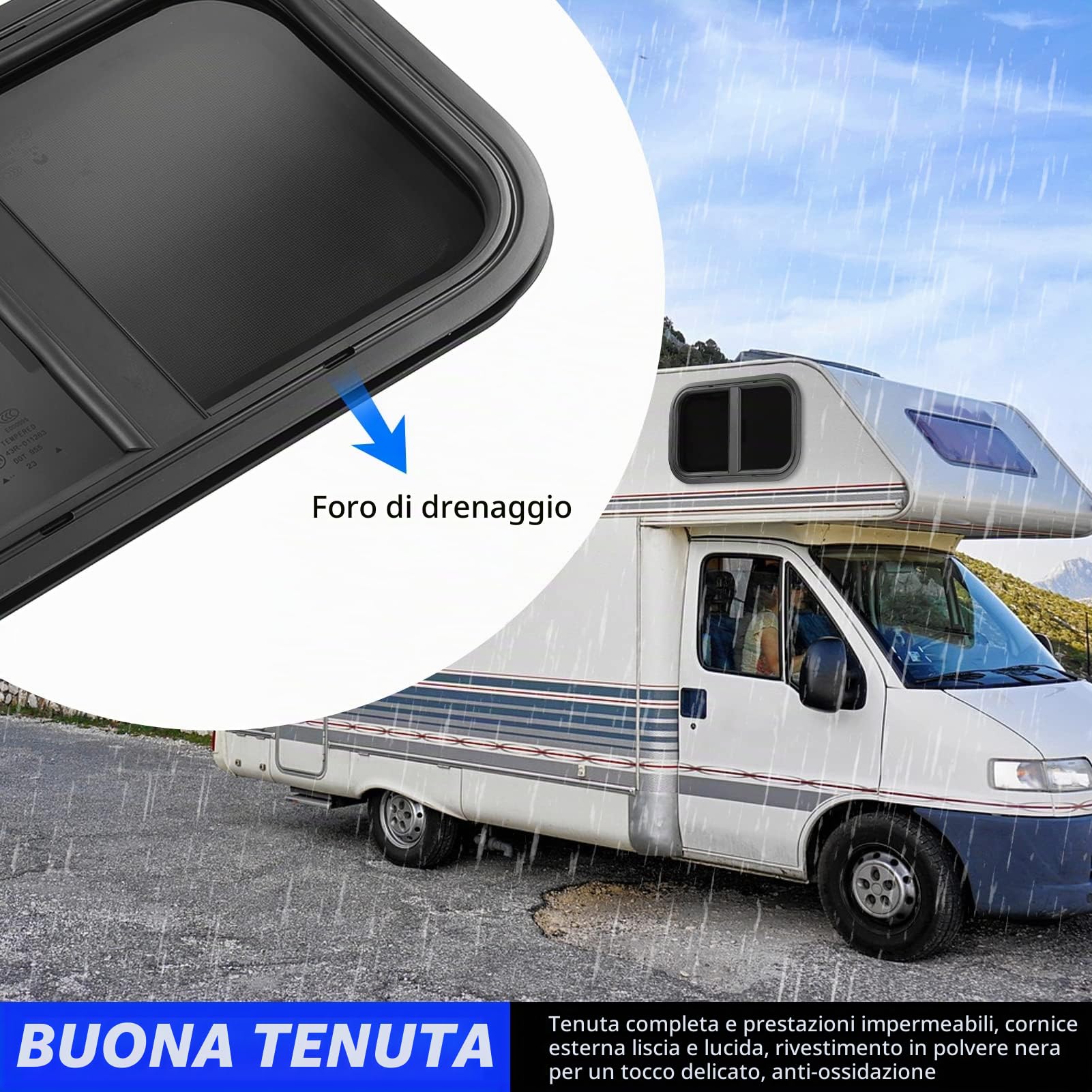 Ejoyous Finestra per camper con zanzariera, caravan, finestra laterale, protezione dagli insetti, protezione dagli insetti, zanzariera per finestra, roulotte, roulotte, roulotte, roulotte, caravan