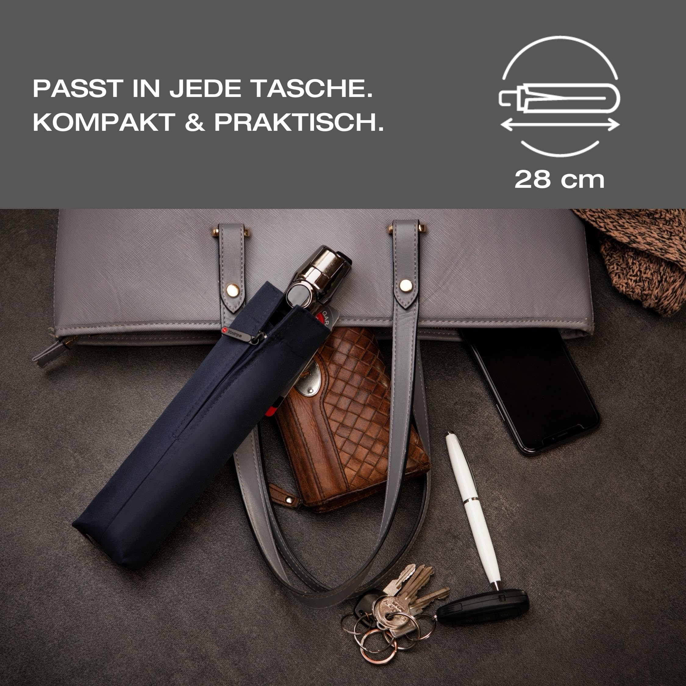 Knirps Taschenschirm T.200 Black Edition in verschiedenen Farben