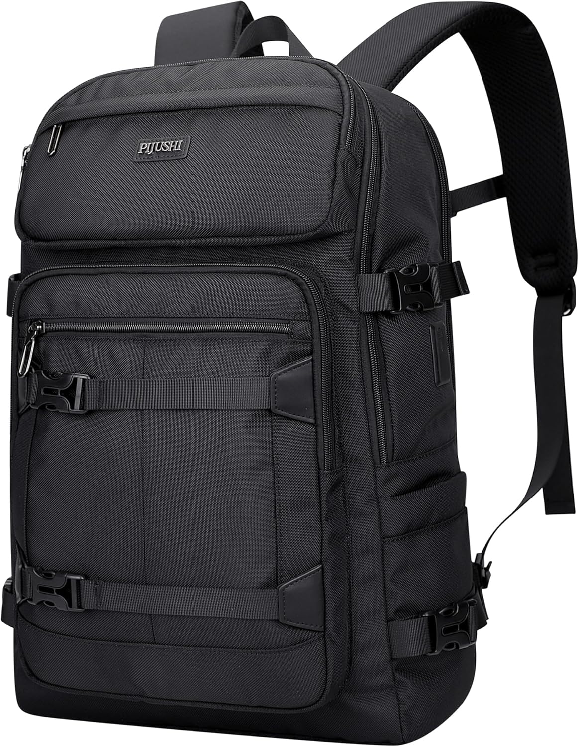 PIJUSHI Travel Backpack for Women Men Flight Aprroved Carry on Bag Large Casual Luggage Backpack Fit 16 inch Laptop(PE050 Black) - Image 9