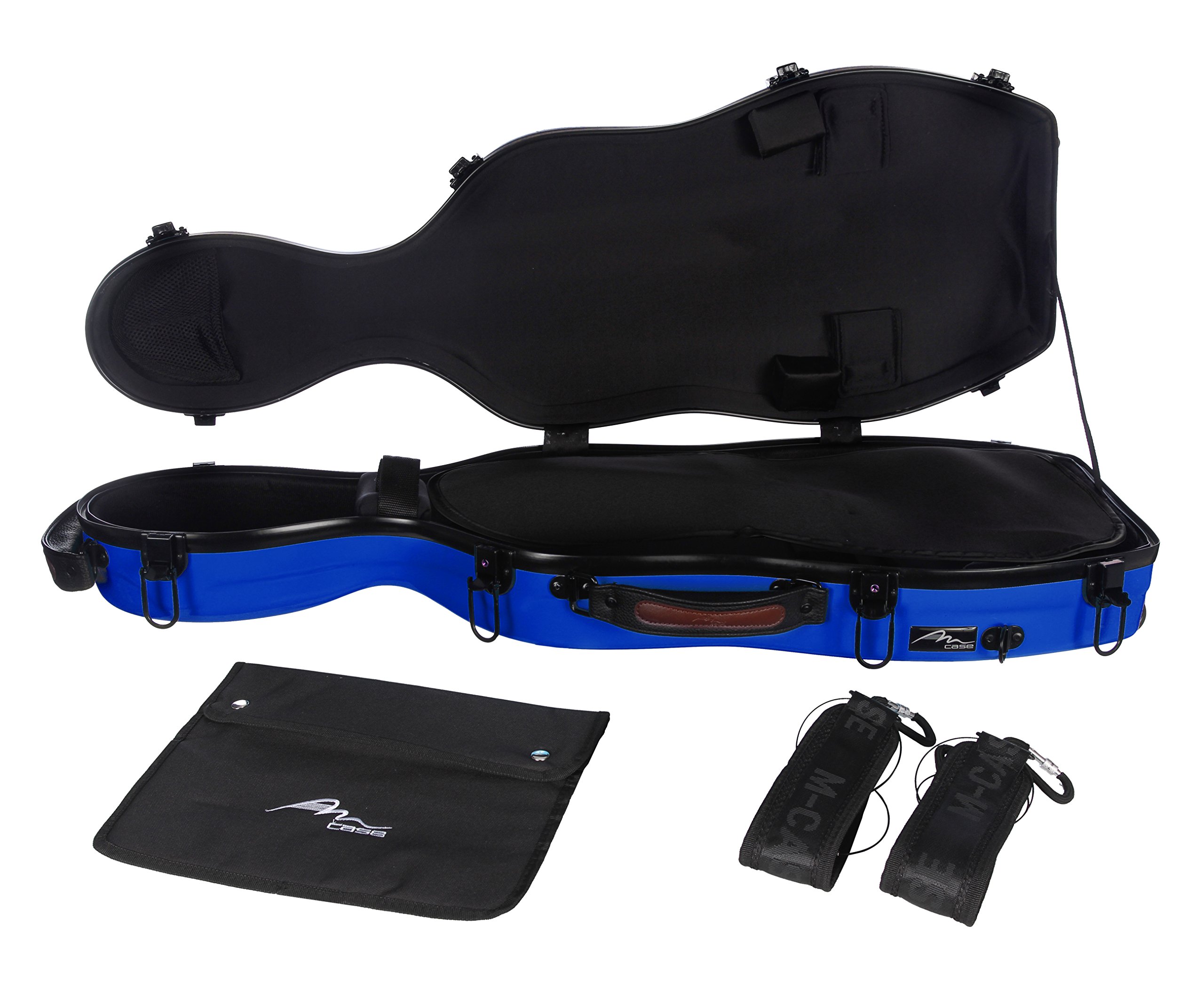 M-Case Custodia per Viola Fiberglass 38-43 Ultra Light blu royal borsa musicale