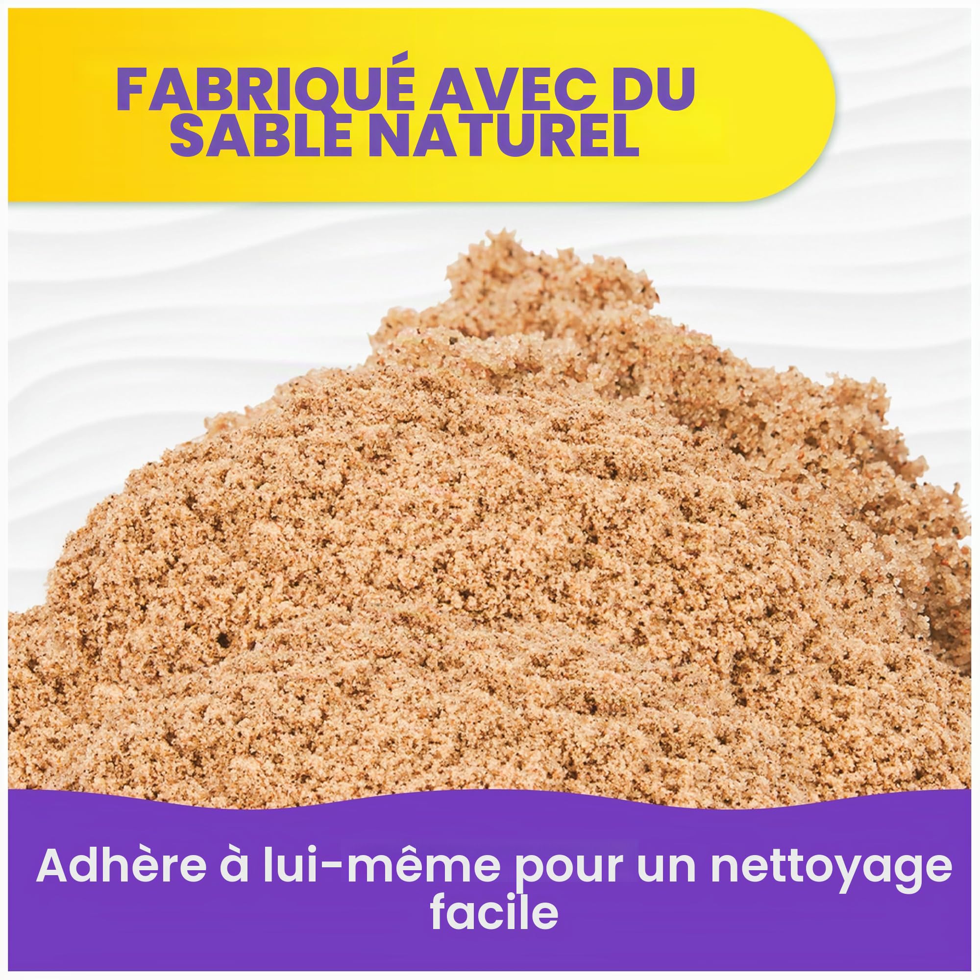 Kinetic Sand Naturel Brun 2,5 kg pour Créer et Sculpter Enfants 3+