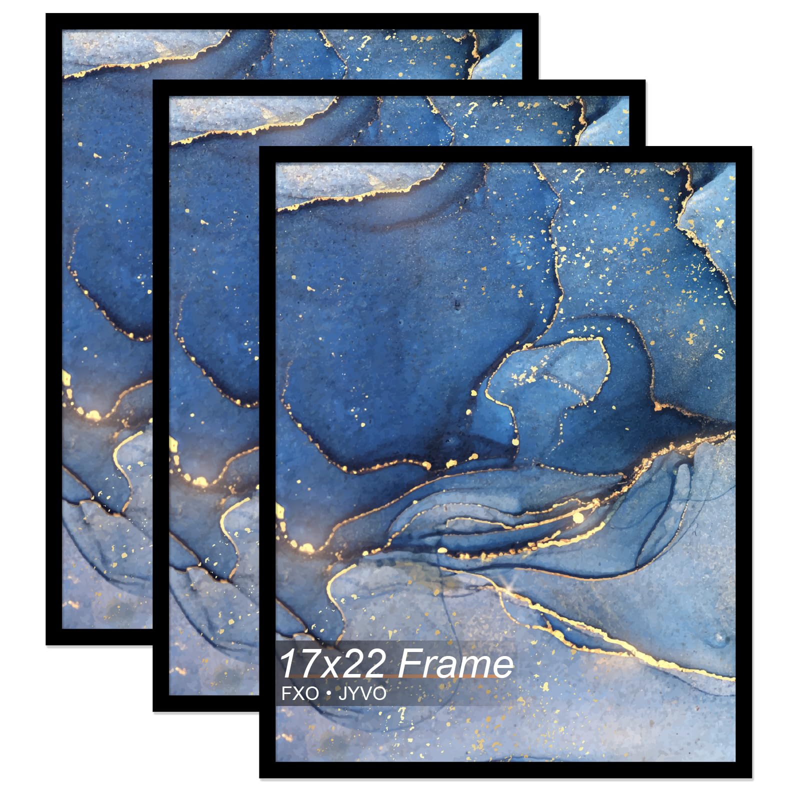17x22 Picture Frame Set of 3 for Photo Poster Horizontally/Vertically