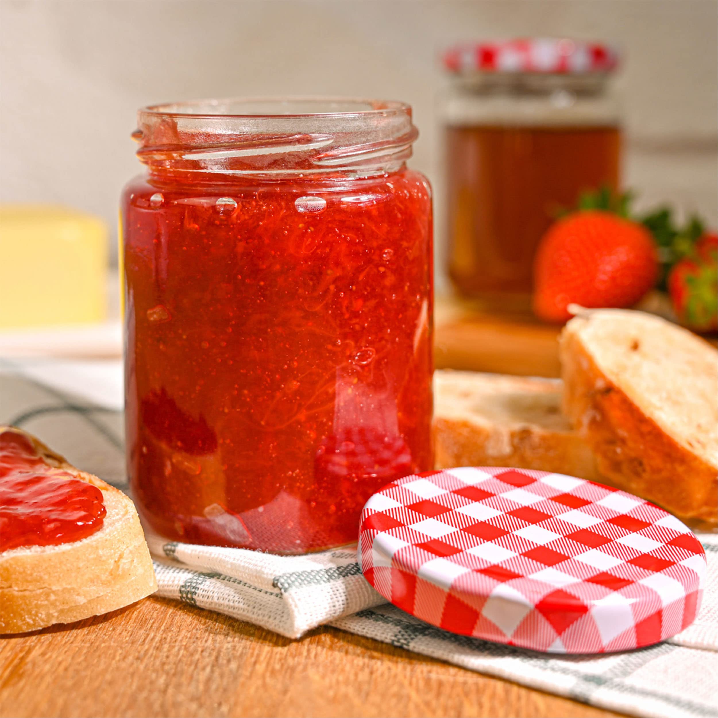 Praknu 25 Pots à Confiture de 230ml - Avec Étiquettes et Marqueur - Hermétique - Lavable au Lave-vaisselle - Idéal comme Cadeau
