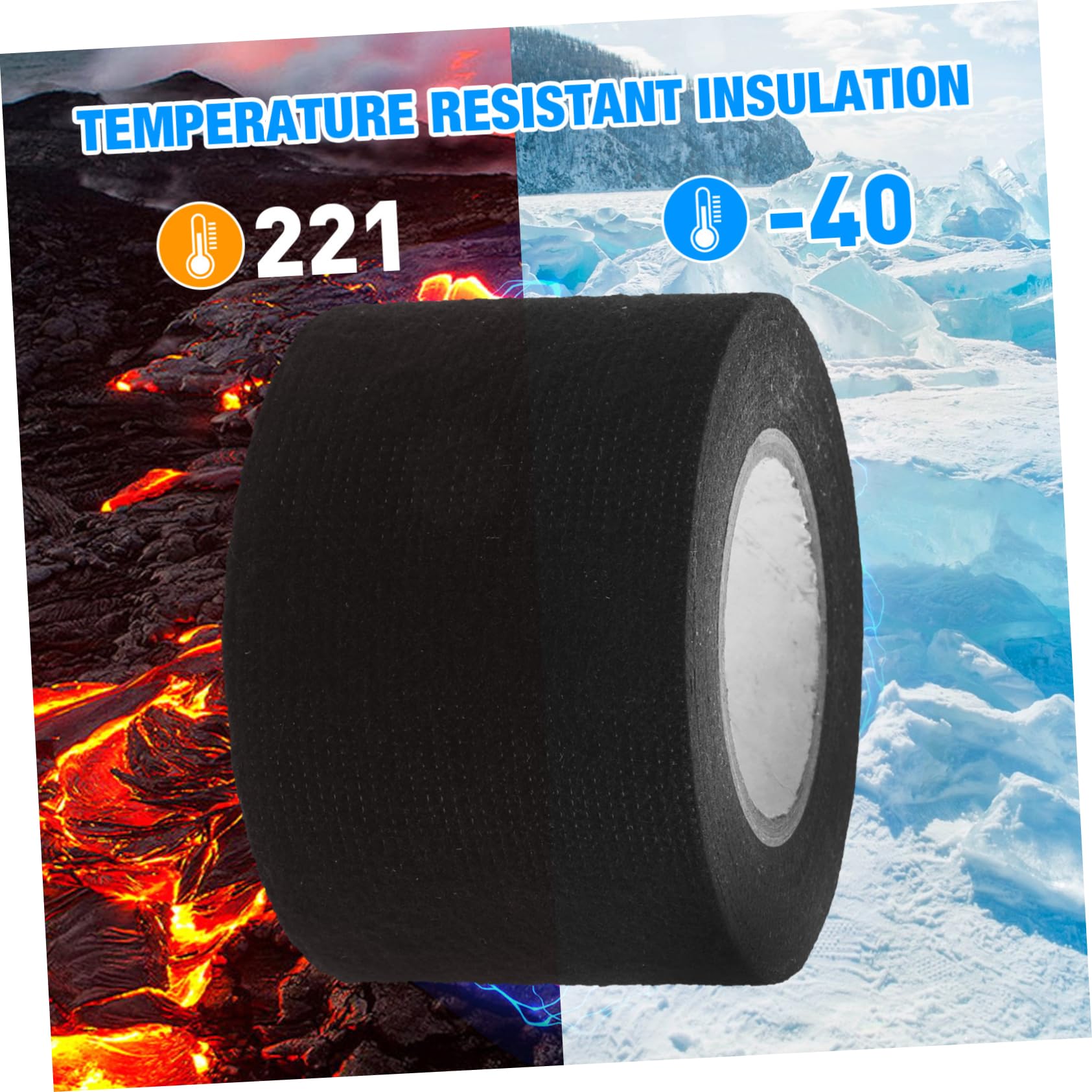 Homoyoyo Cinta Aislante Resistente A Altas Temperaturas Cinta Adhesiva Automotriz Cinta De Cableado Cubiertas De Tela Arneses De Cableado De Cables De Colores 2 rollos*4