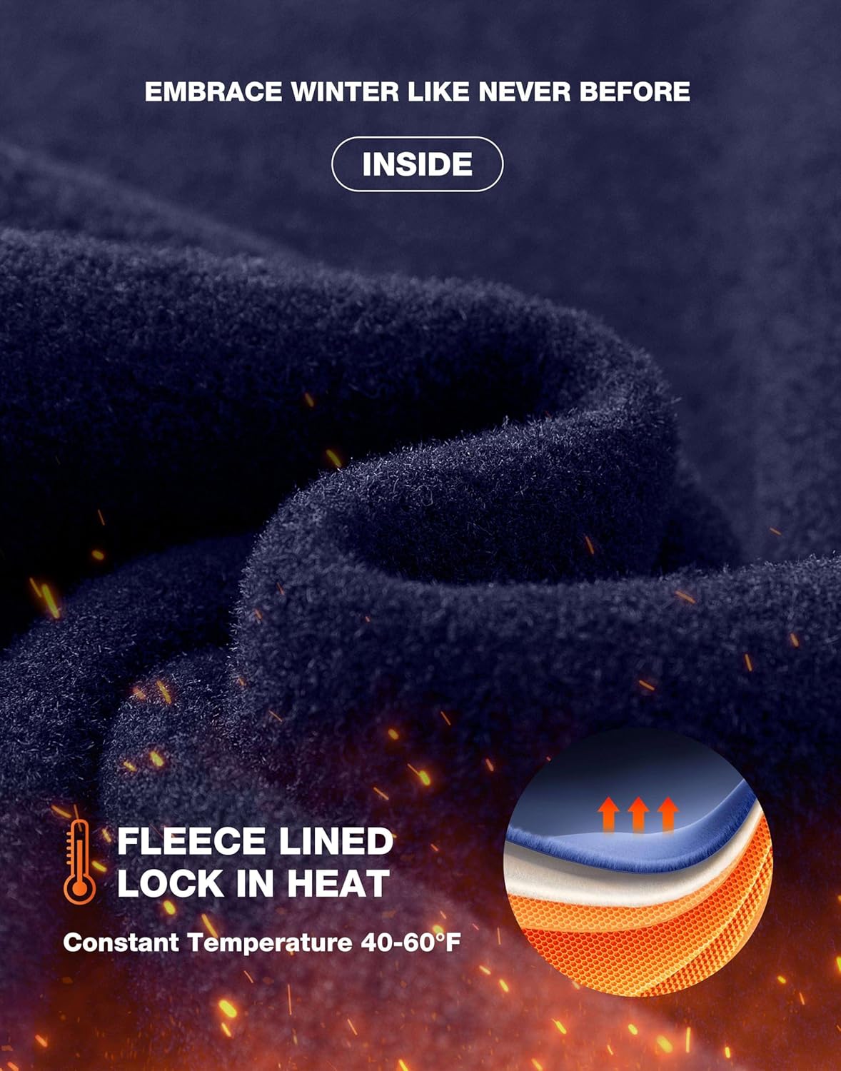 G Gradual Women's Fleece Lined Pants Water Resistant Winter Thermal Flare Leggings Hiking Snow Pants for Women 4 Pockets - Image 4