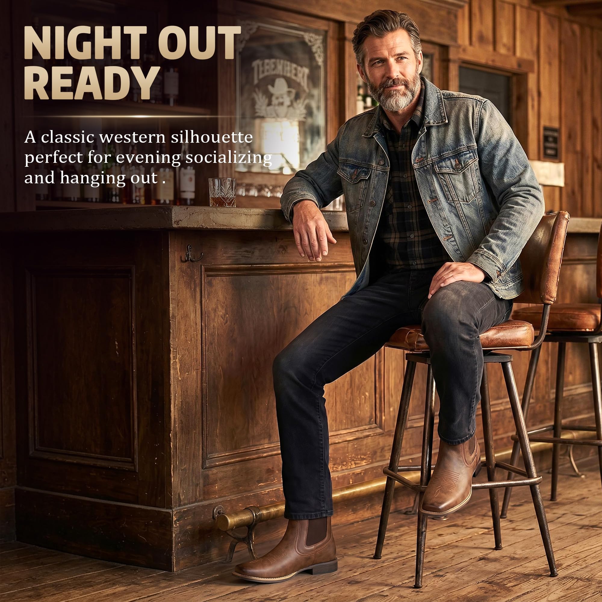 J's.o.l.e Mężczyźni Ankle Cowboy BootsButy kowbojskie